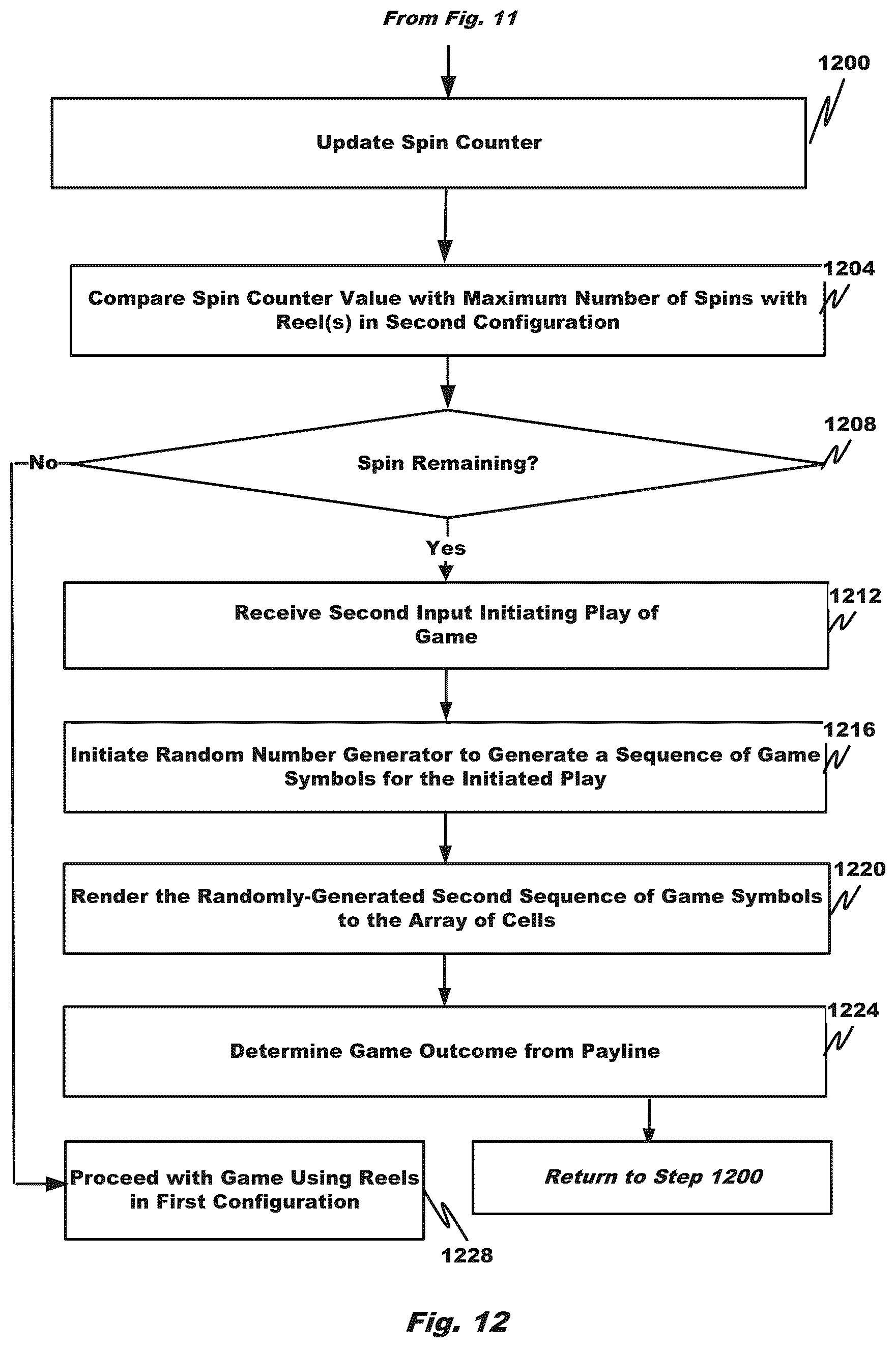 Patent US12315342 Figure 14 – Gaming systems and methods for removing a game symbol from a reel