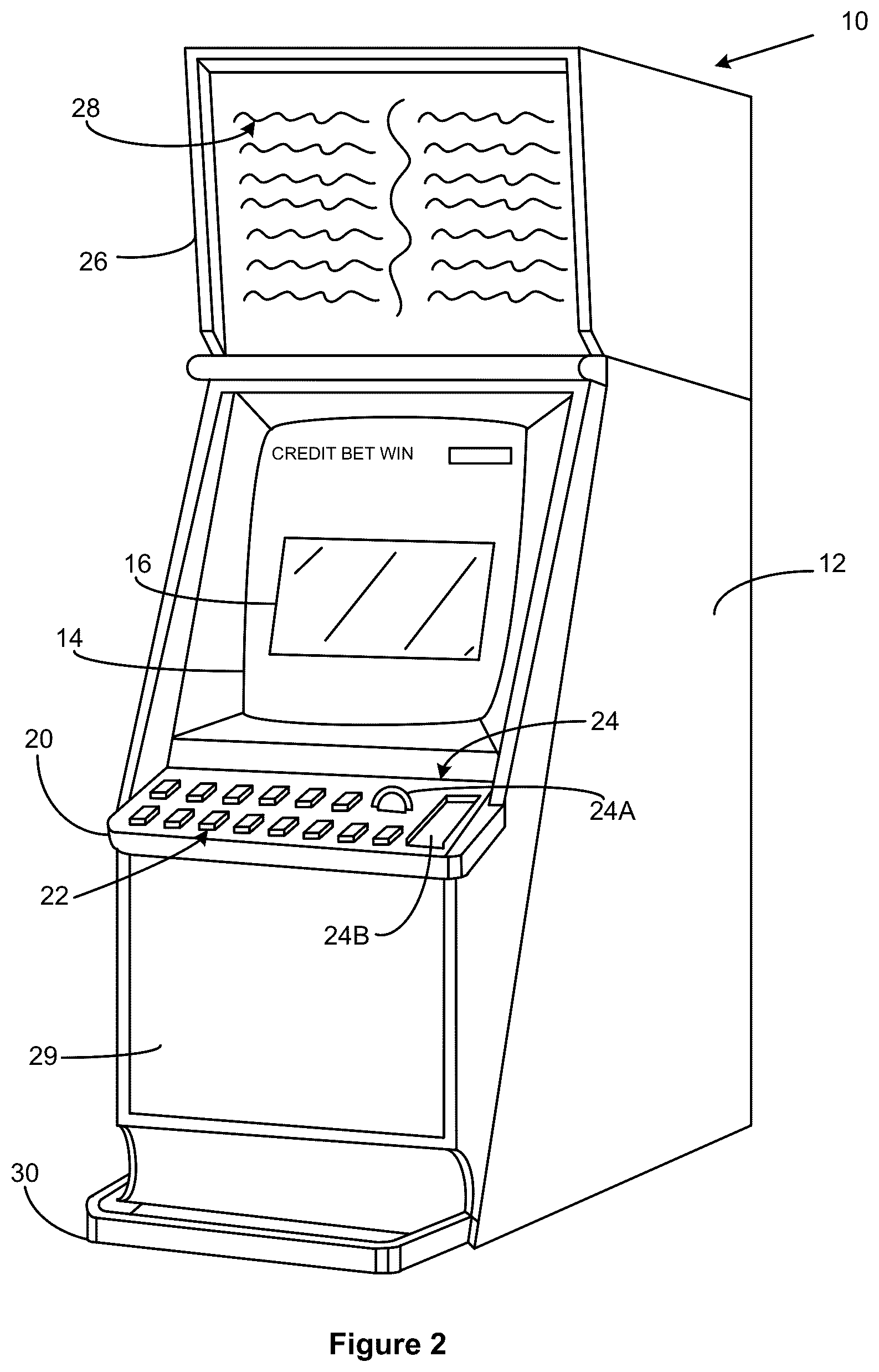 Patent US12315344 Figure 2 – Method of operating a gaming system, a gaming system and a game controller