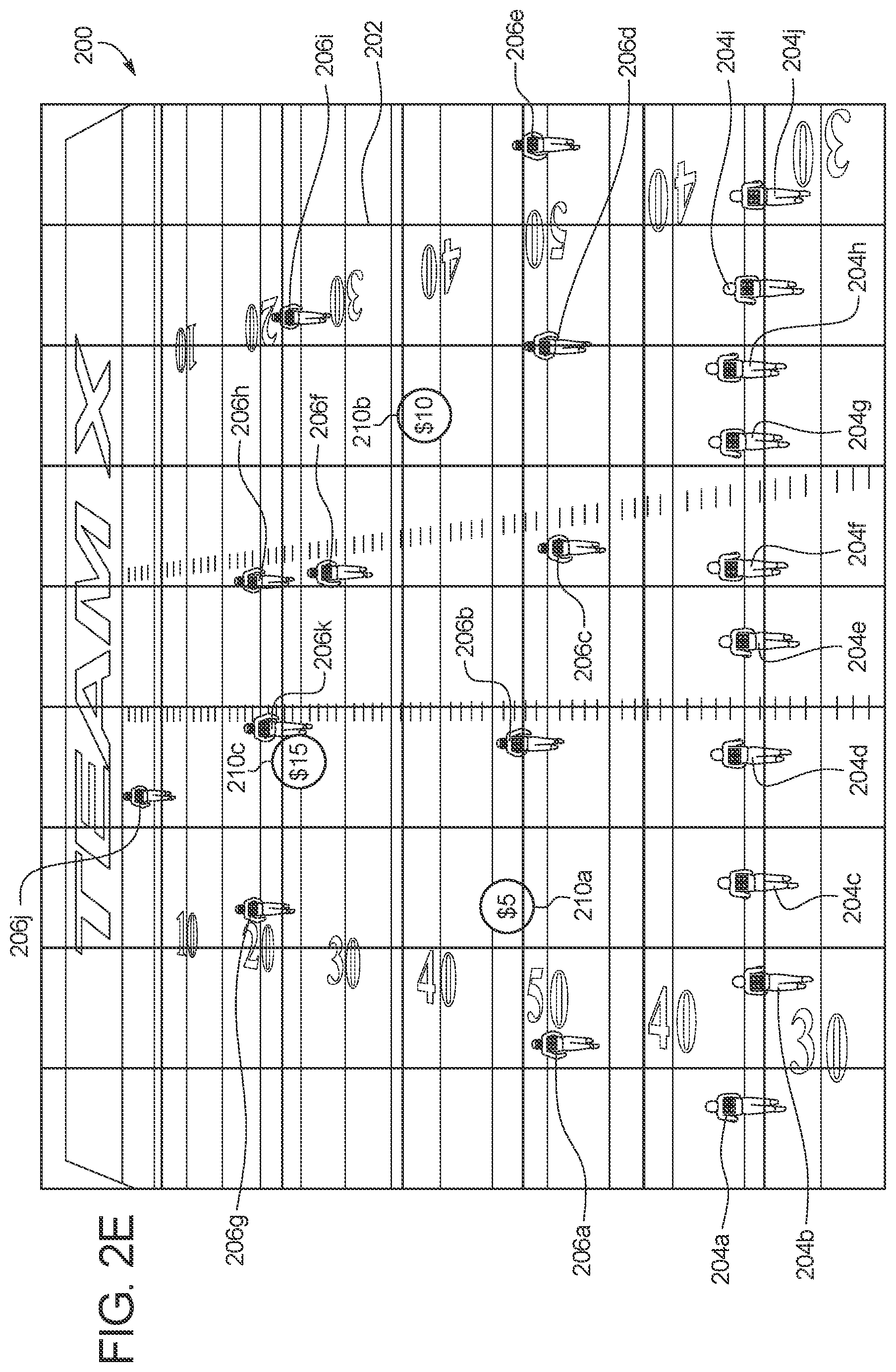 Patent US12315346 Figure 6 – System and method for wagering on virtual elements overlaying a sports betting field