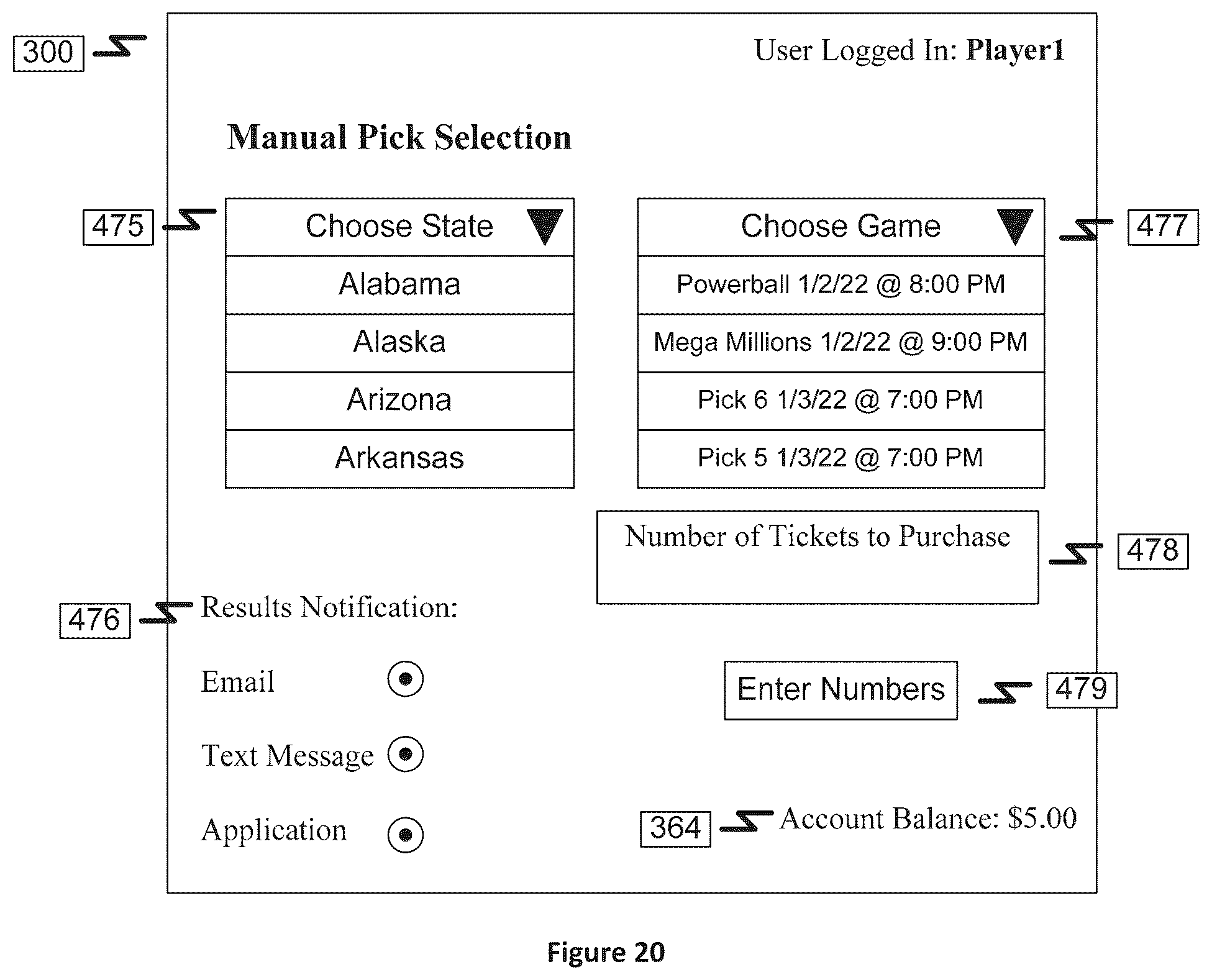Patent US12315347 Figure 20 – Method and system for producing N-tuple number sets for lottery submissions