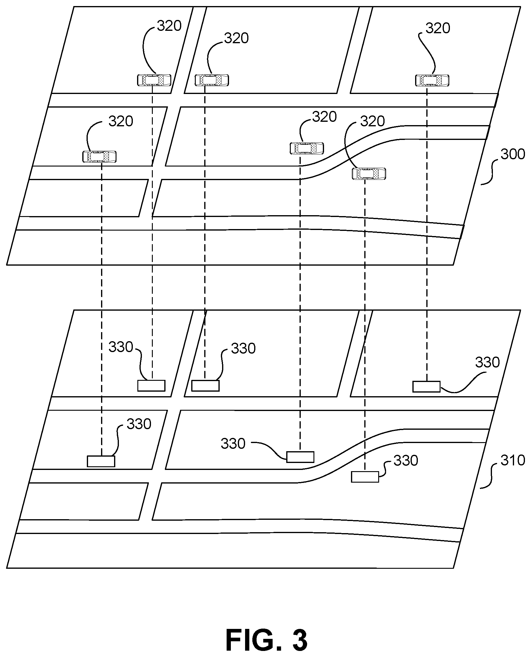 Patent US12315365 Figure 3 – Fleet tracking and behavior modification in geographic areas of interest