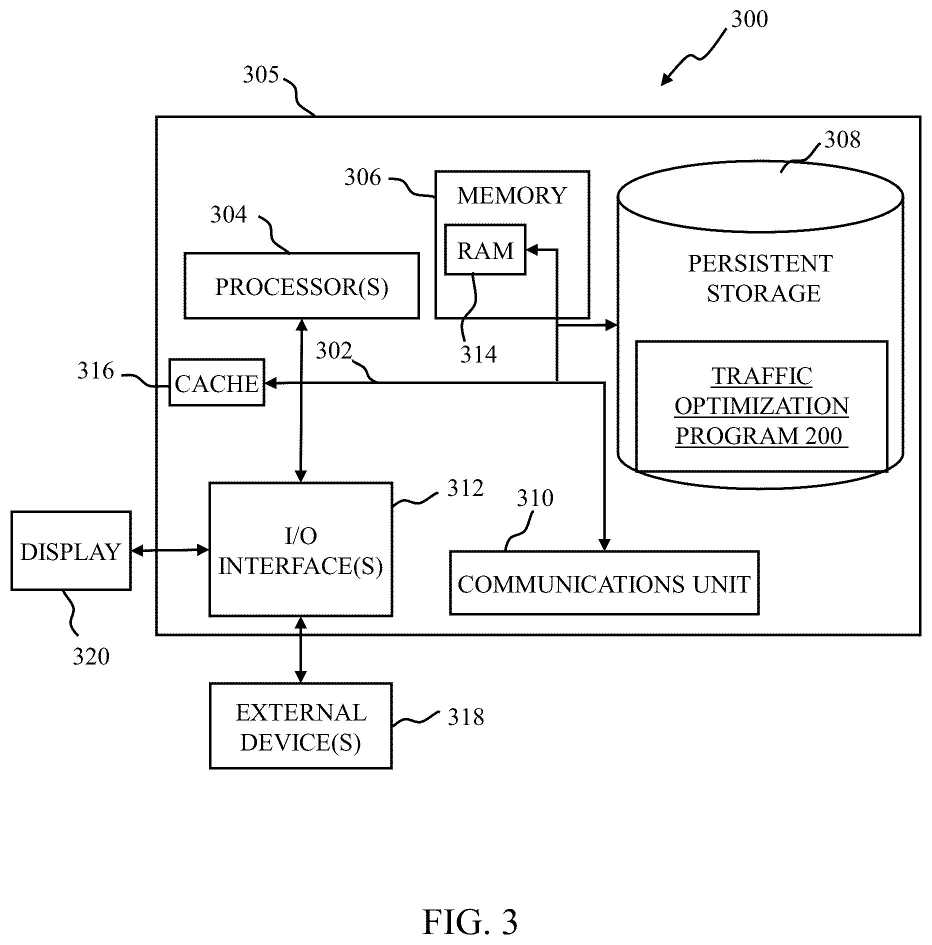 Patent US12315368 Figure 3 – Dynamic traffic signal optimization using received vehicle information