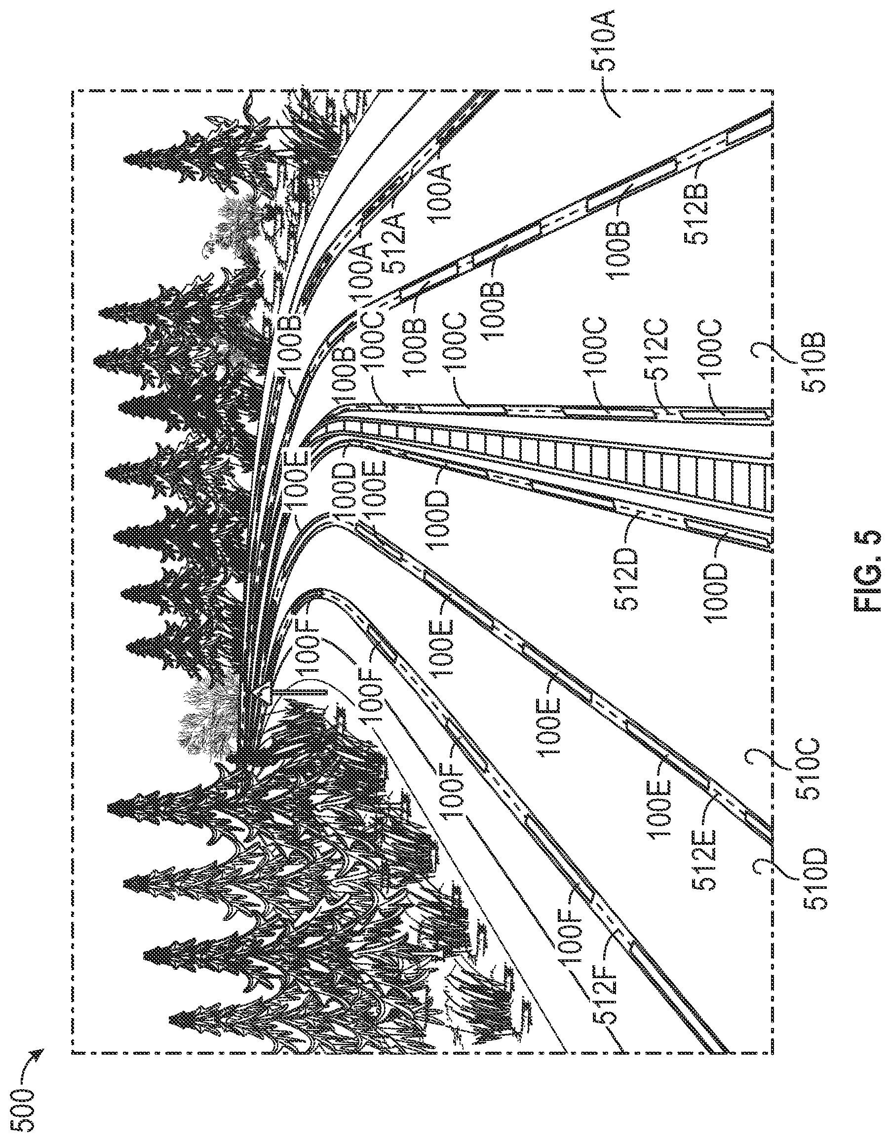 Patent US12315370 Figure 5 – Roadway guidance system