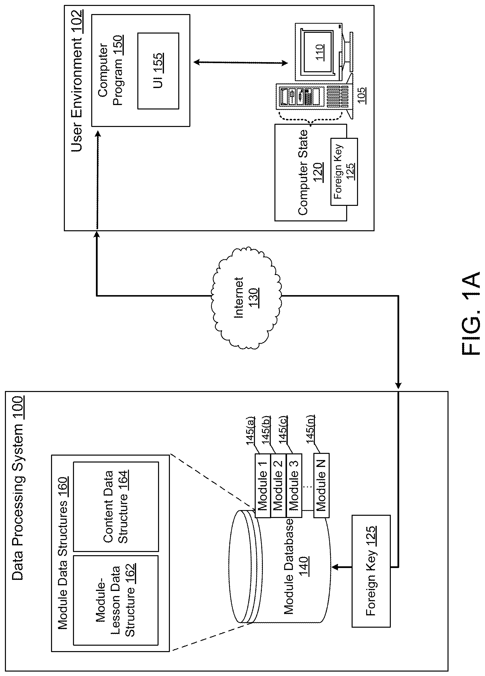 Patent US12315390 Figure 1 – Data processing system for data retrieval from data storage