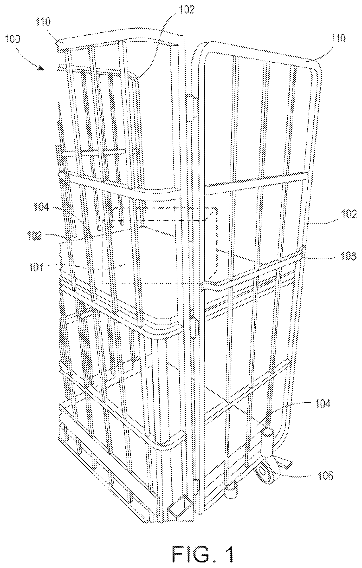 Patent US12315398 Figure 1 – Transport equipment label bracket