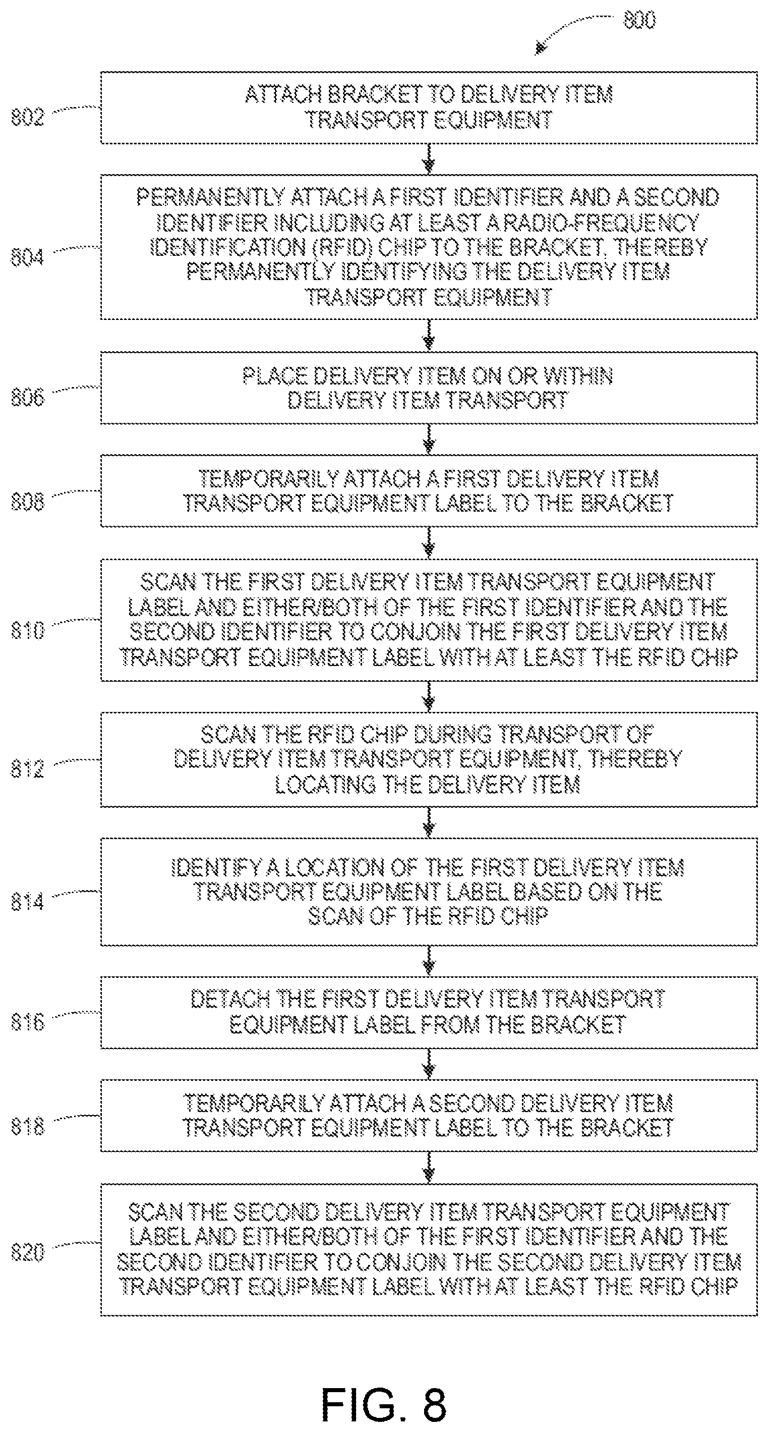 Patent US12315398 Figure 5 – Transport equipment label bracket