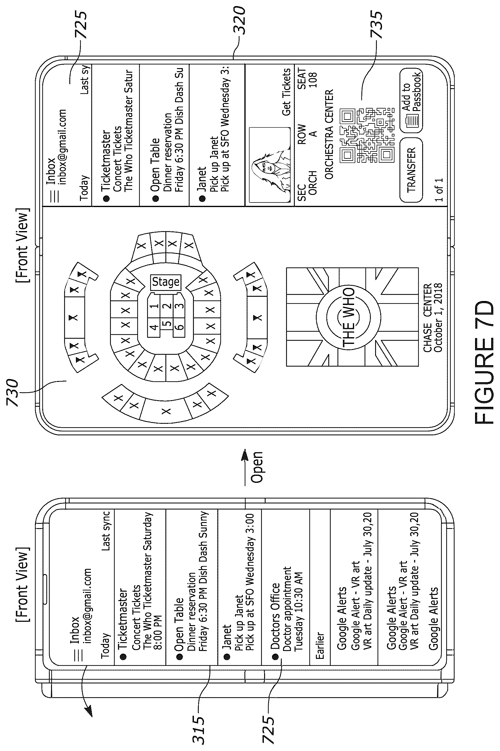 Patent US12315399 Figure 10 – Mobile device with a foldable display and method of providing user interfaces on the foldable display