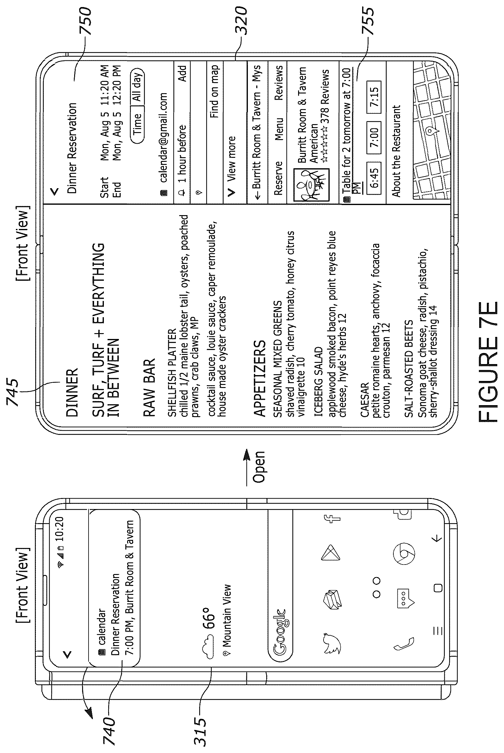Patent US12315399 Figure 11 – Mobile device with a foldable display and method of providing user interfaces on the foldable display