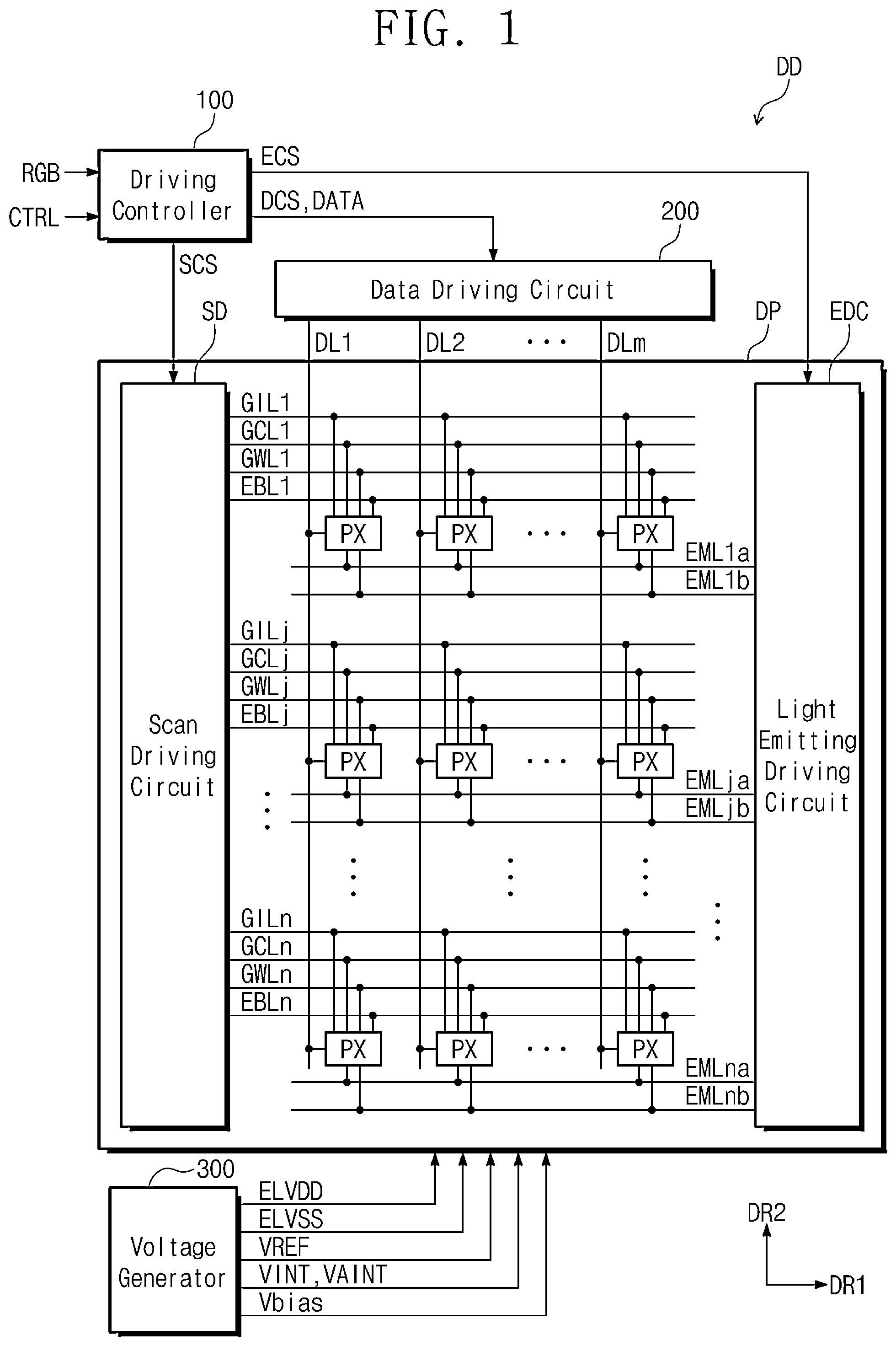Patent US12315404 Figure 1 – Display panel and method for inspecting display panel