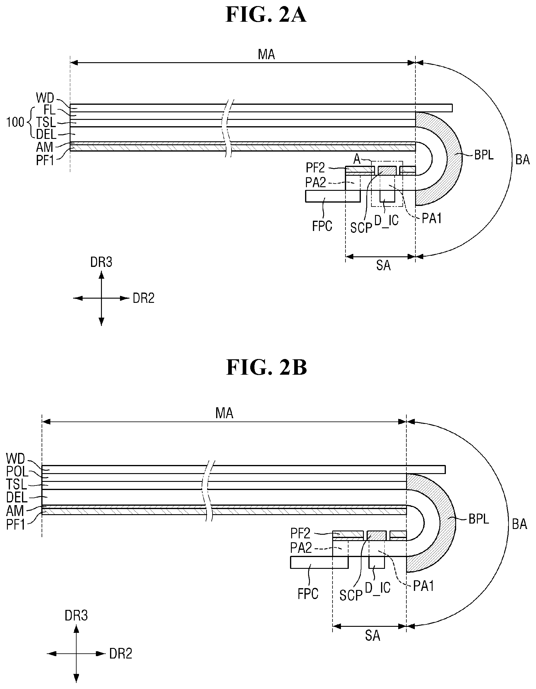 Patent US12315408 Figure 2 – Pad area of display device having opening and component therein and method of providing the same