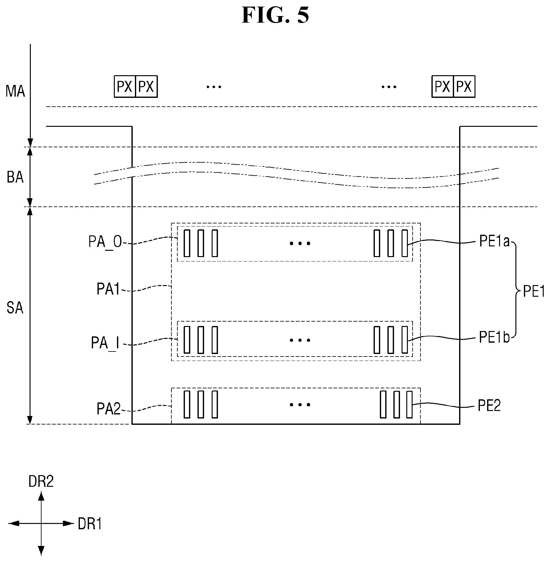 Patent US12315408 Figure 5 – Pad area of display device having opening and component therein and method of providing the same