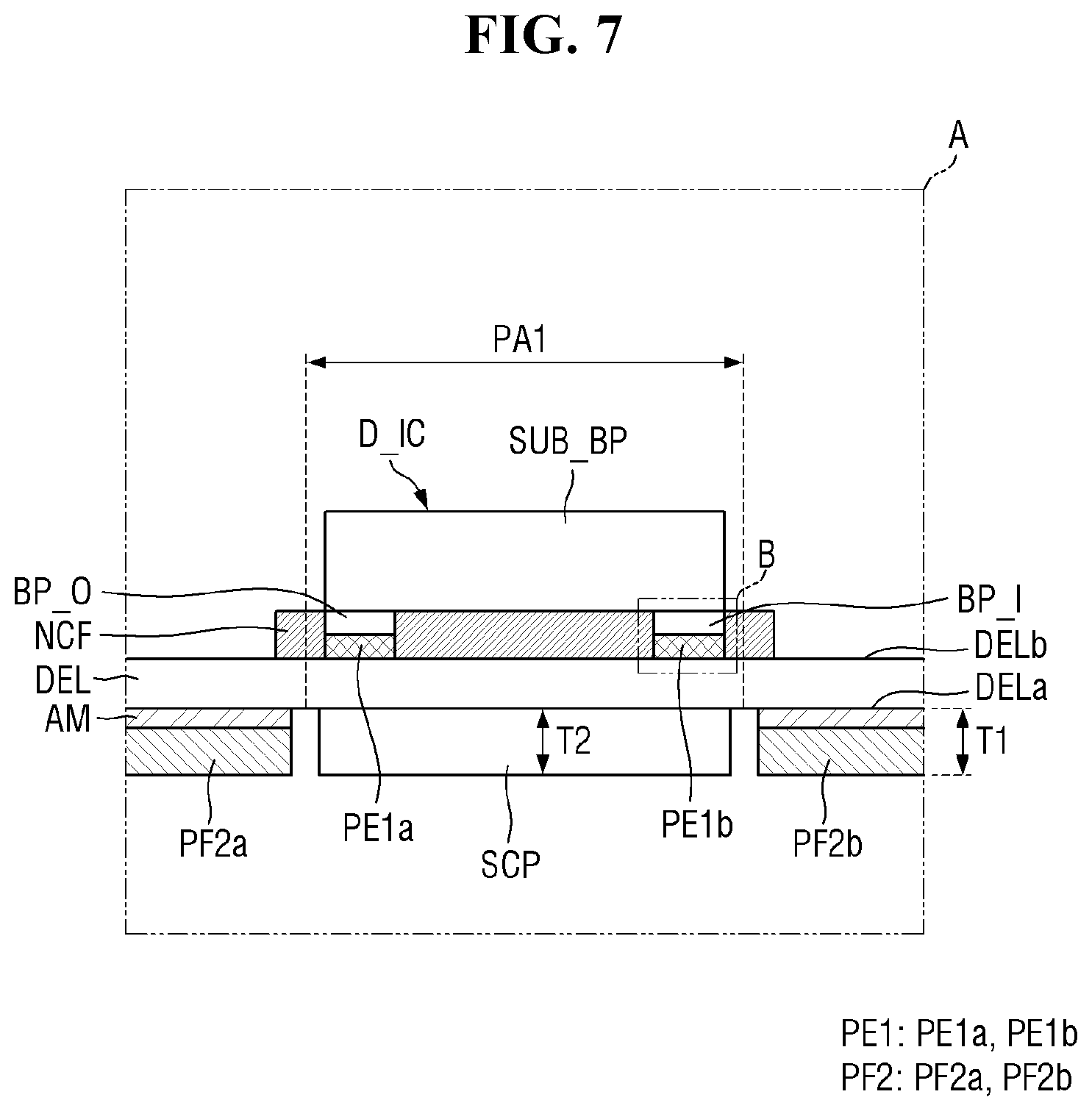 Patent US12315408 Figure 7 – Pad area of display device having opening and component therein and method of providing the same