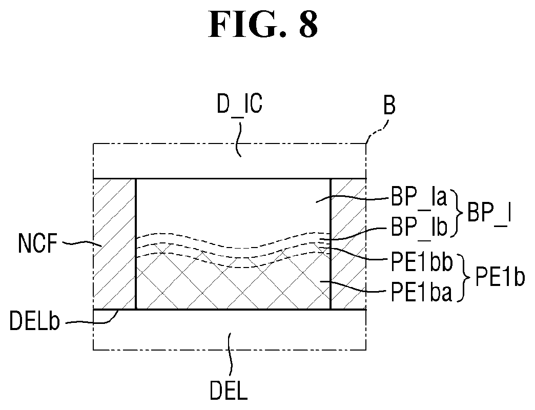 Patent US12315408 Figure 8 – Pad area of display device having opening and component therein and method of providing the same