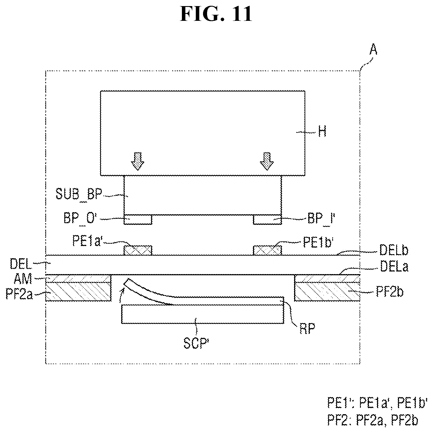 Patent US12315408 Figure 11 – Pad area of display device having opening and component therein and method of providing the same