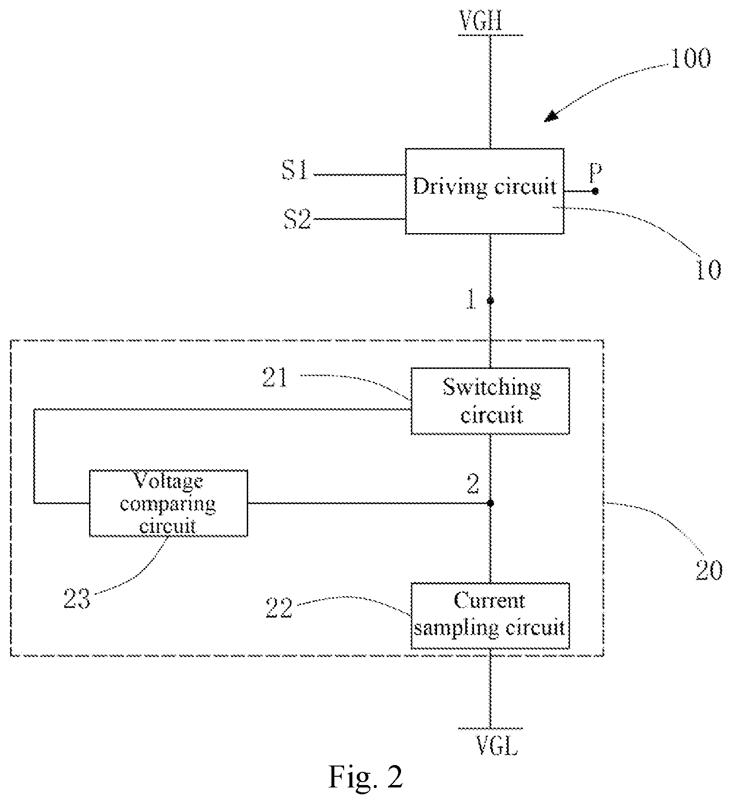 Patent US12315419 Figure 2 – Square wave chamfering circuit and display panel