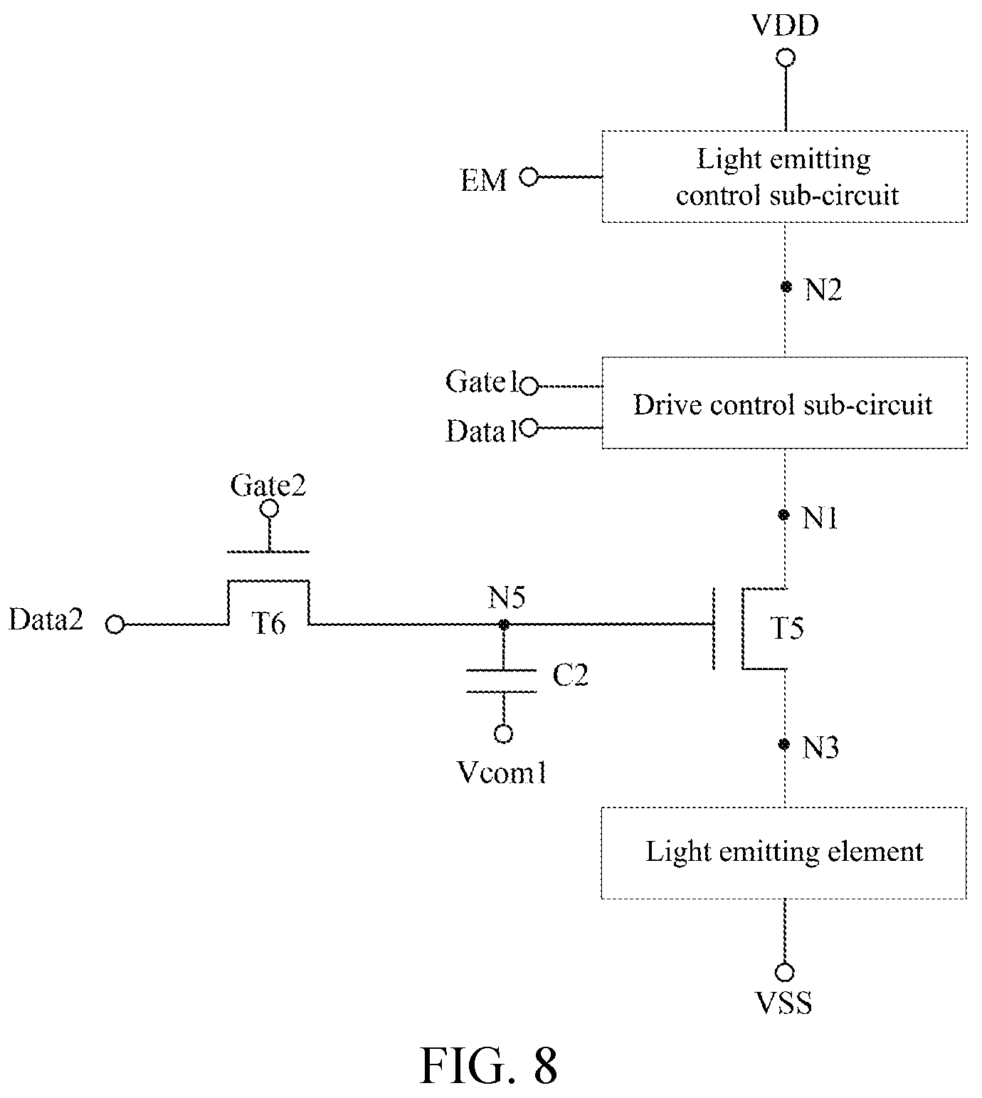 Patent US12315430 Figure 8 – Pixel circuit, drive method therefor, display substrate, and display device