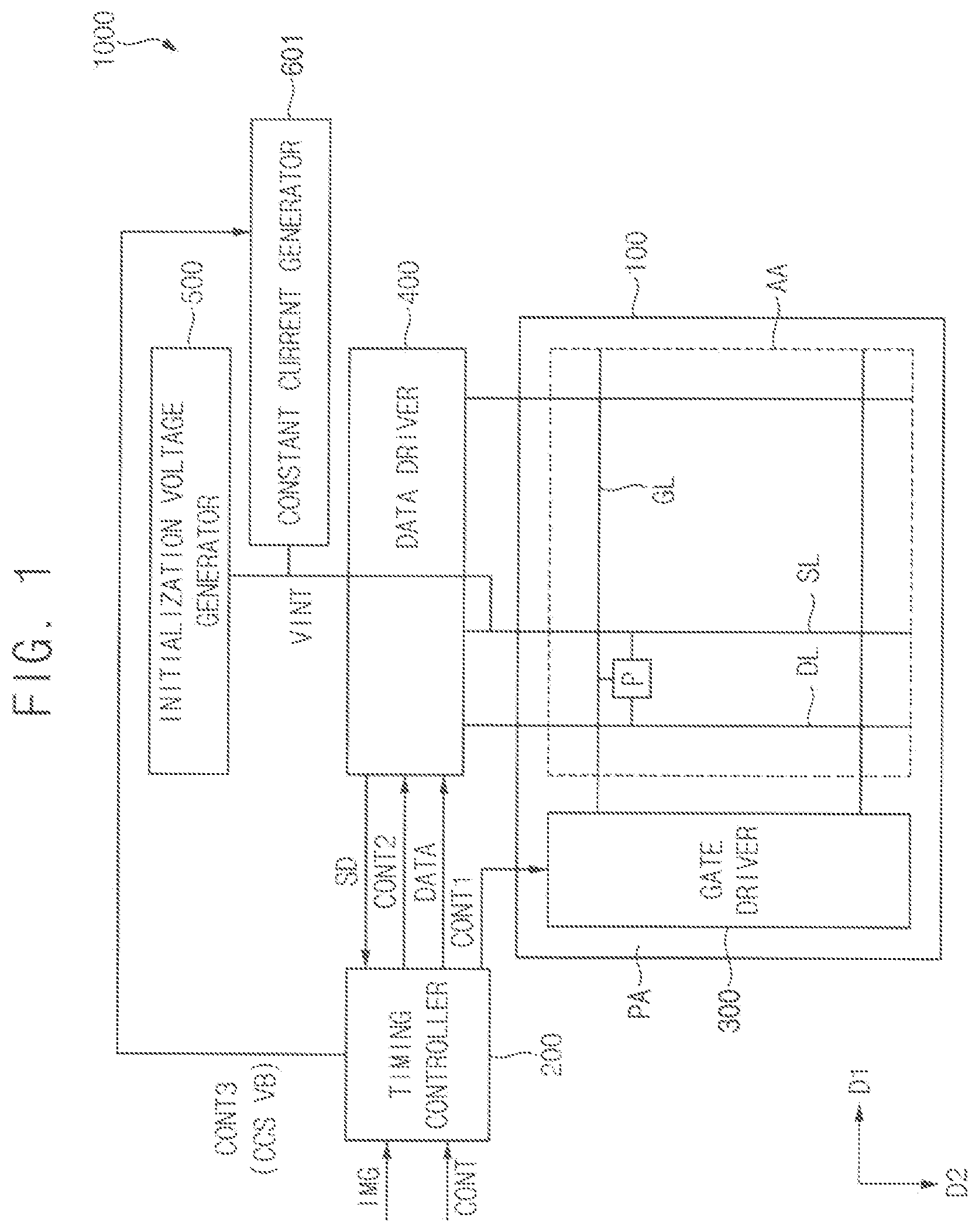 Patent US12315433 Figure 1 – Display device and method of driving the same