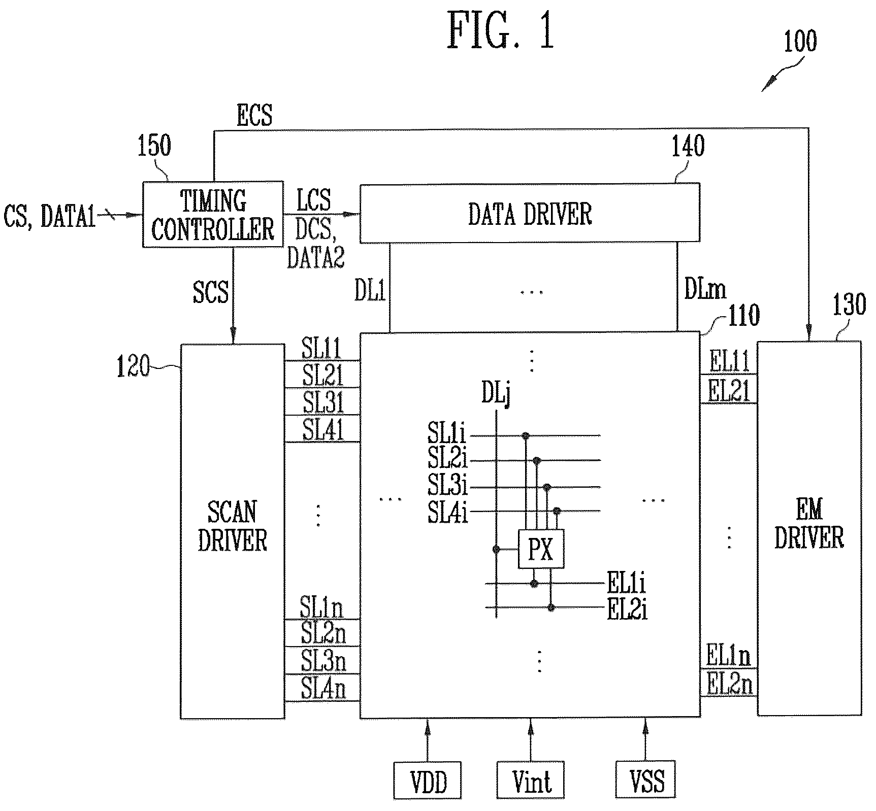 Patent US12315435 Figure 1 – Display device