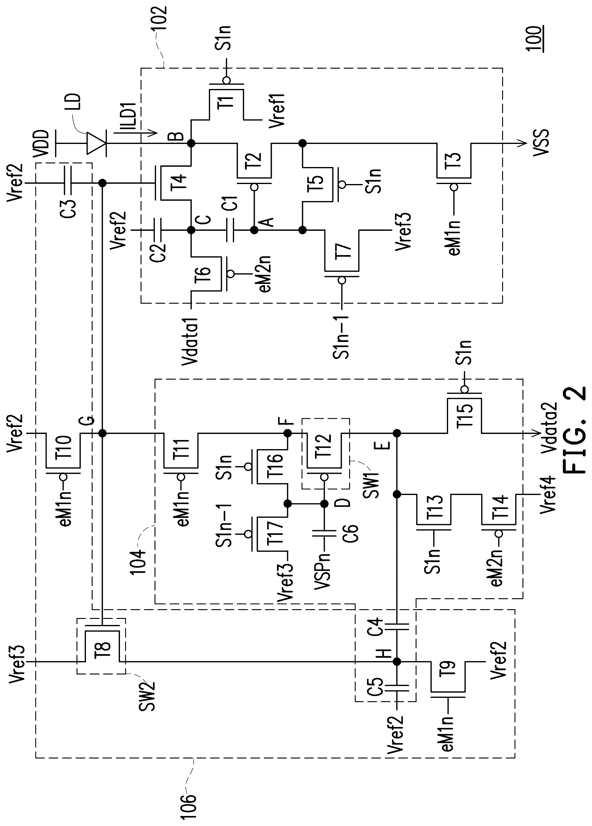 Patent US12315436 Figure 2 – Display panel and pixel circuit thereof