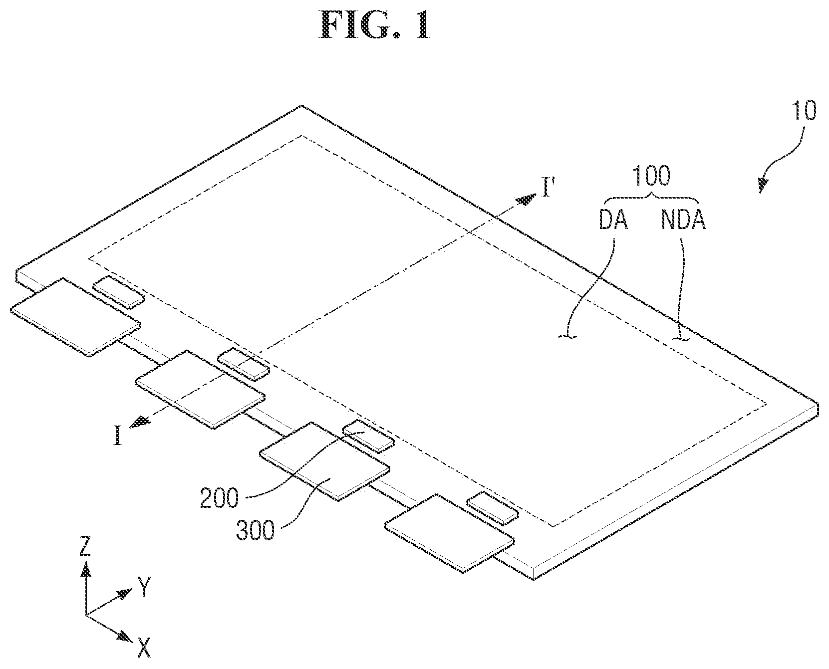 Patent US12315437 Figure 1 – Display device and method for manufacturing thereof