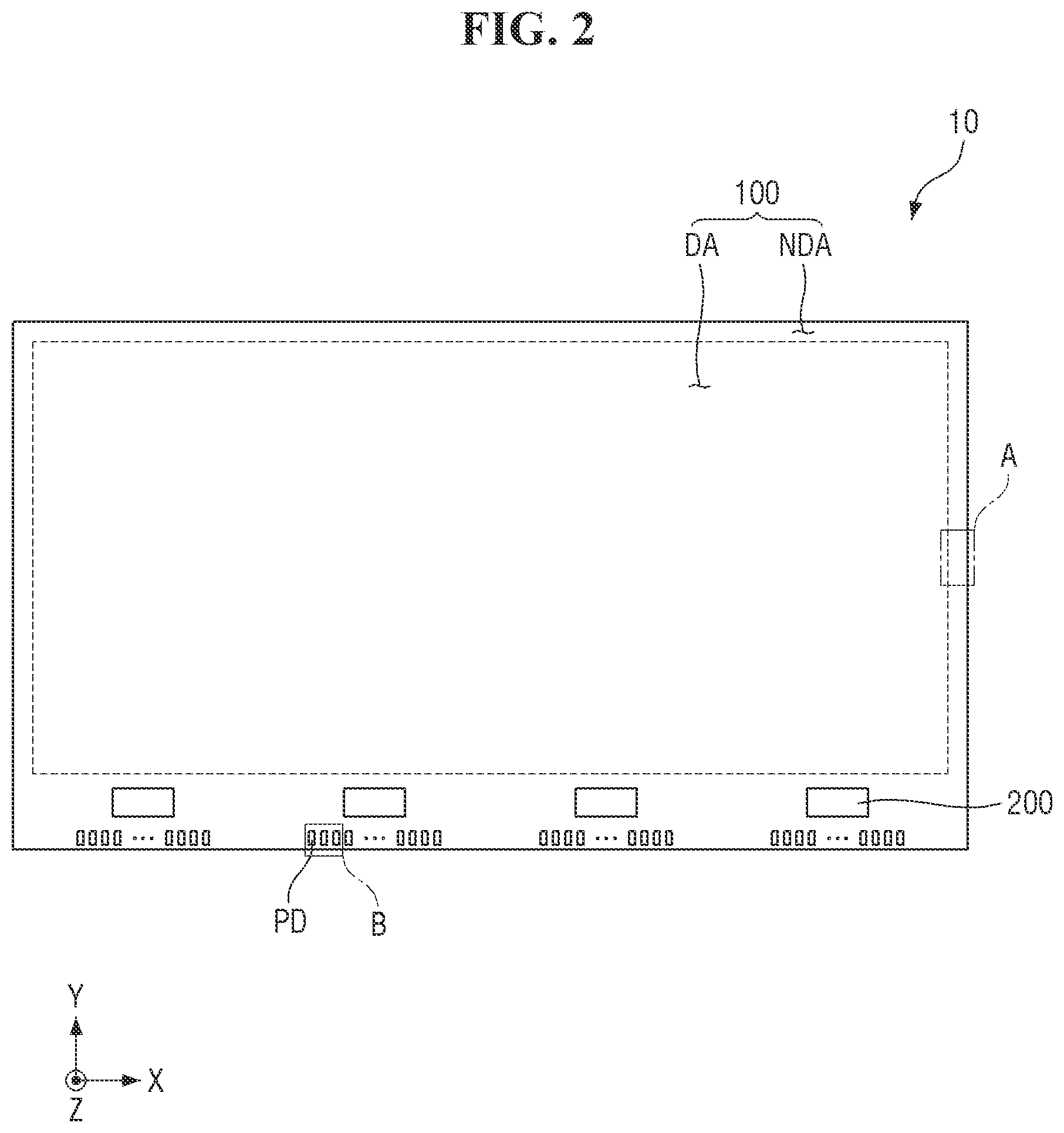 Patent US12315437 Figure 2 – Display device and method for manufacturing thereof