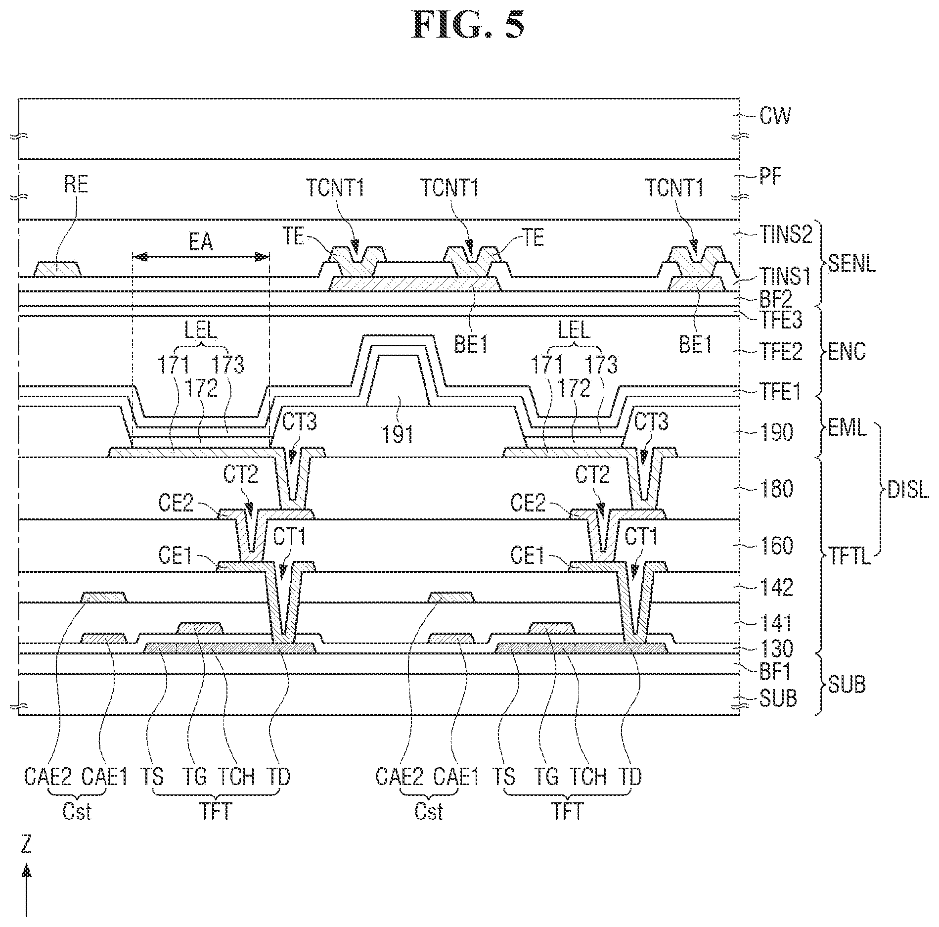 Patent US12315437 Figure 5 – Display device and method for manufacturing thereof