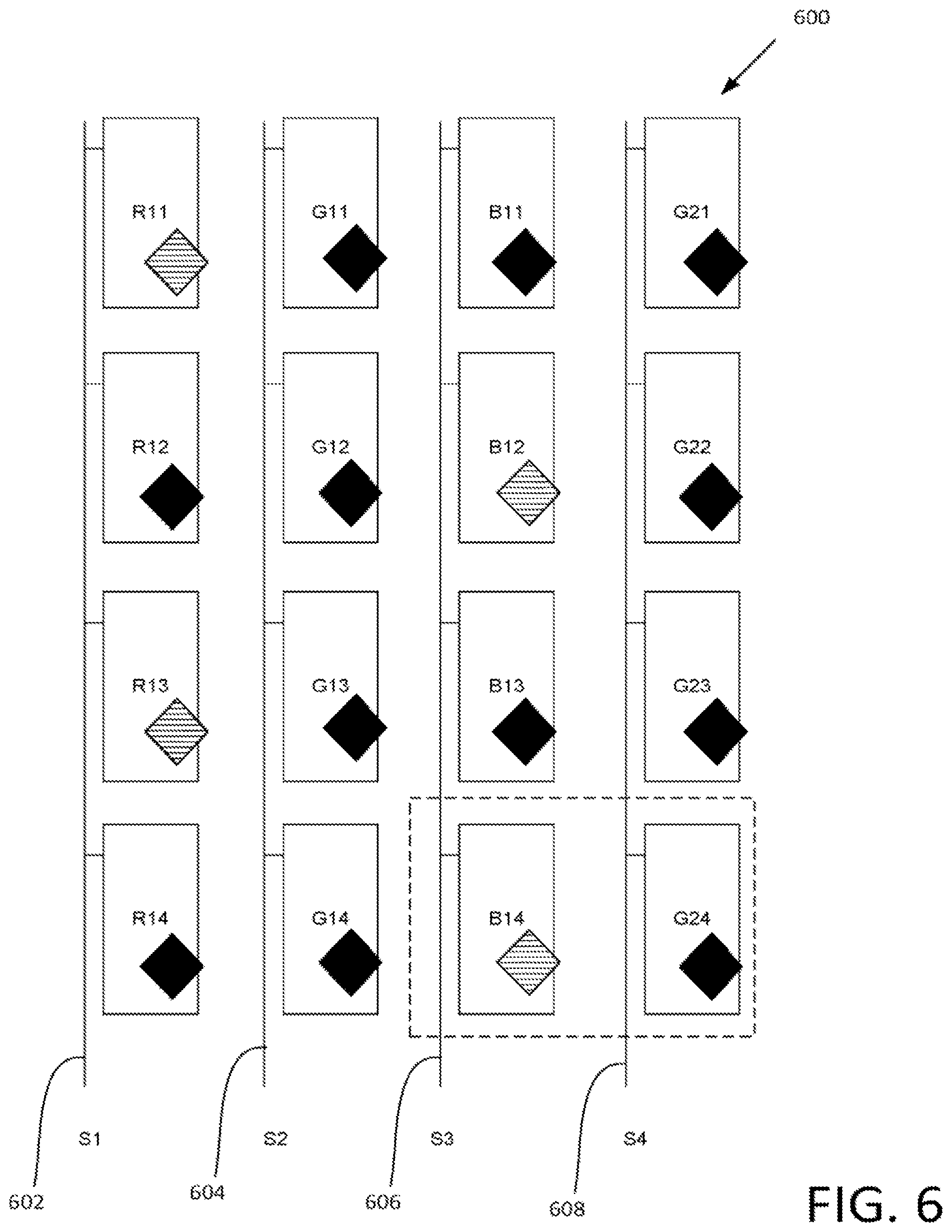 Patent US12315438 Figure 8 – Column interchangeable demultiplexer structure in displays