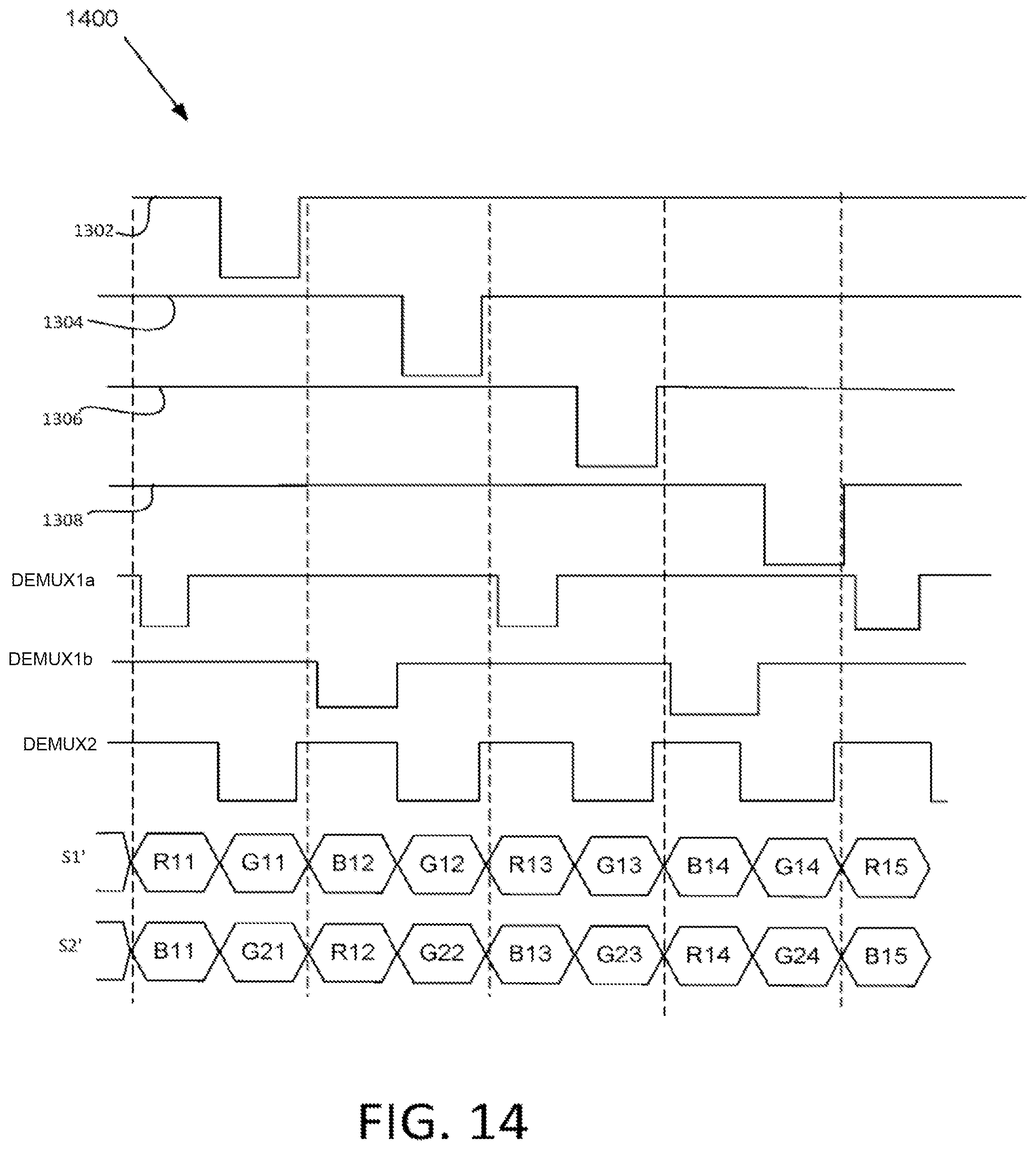 Patent US12315438 Figure 16 – Column interchangeable demultiplexer structure in displays
