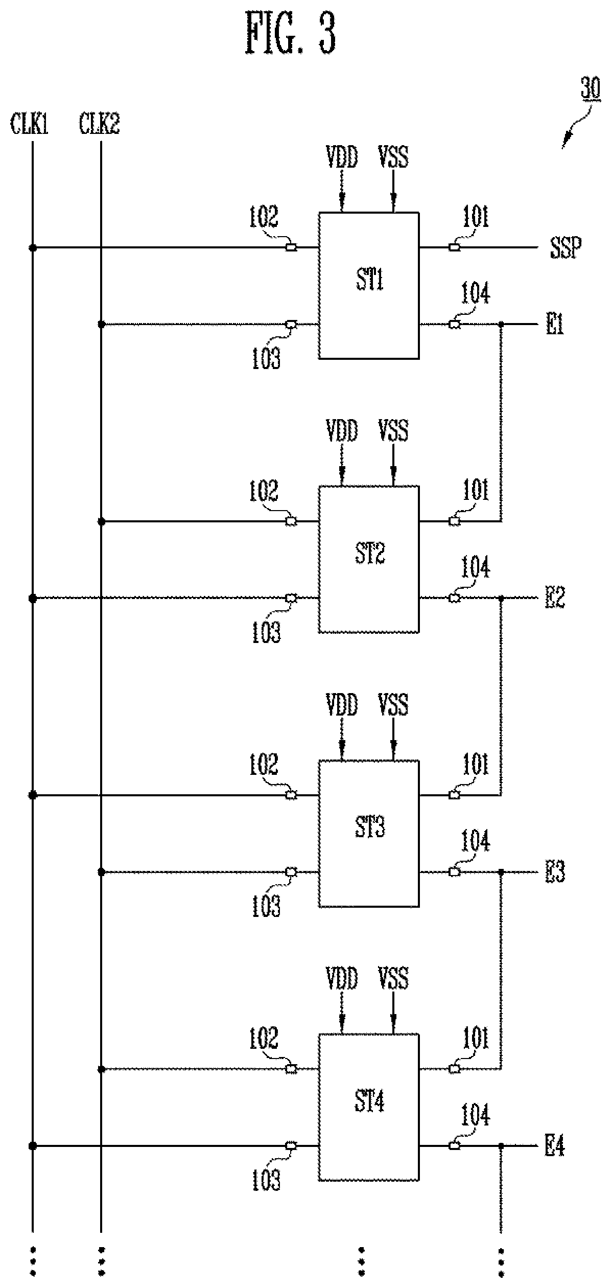 Patent US12315439 Figure 3 – Stage and organic light emitting display device using the same