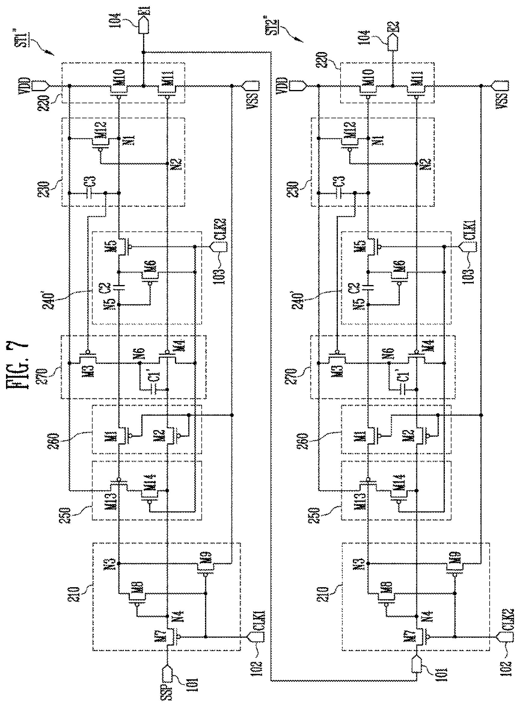 Patent US12315439 Figure 7 – Stage and organic light emitting display device using the same