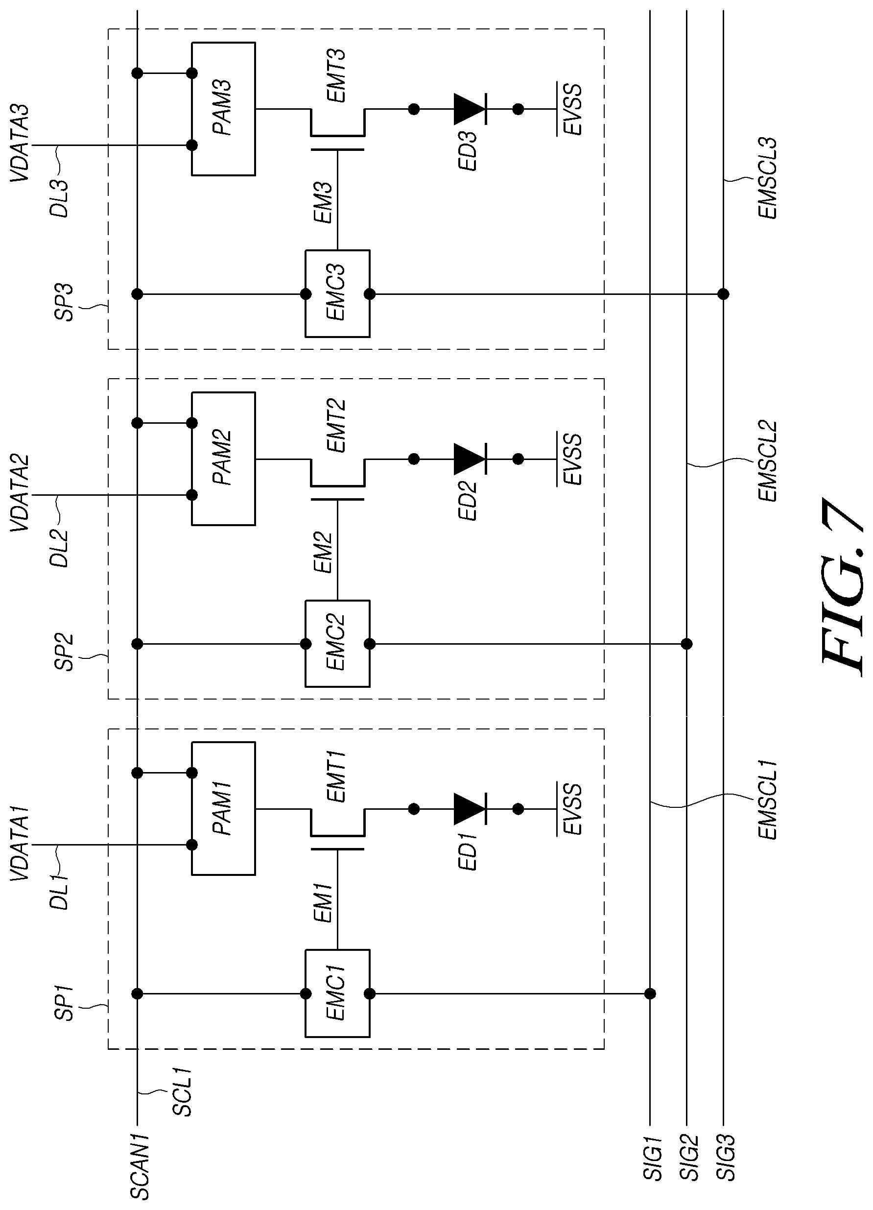 Patent US12315441 Figure 7 – Display device and display panel