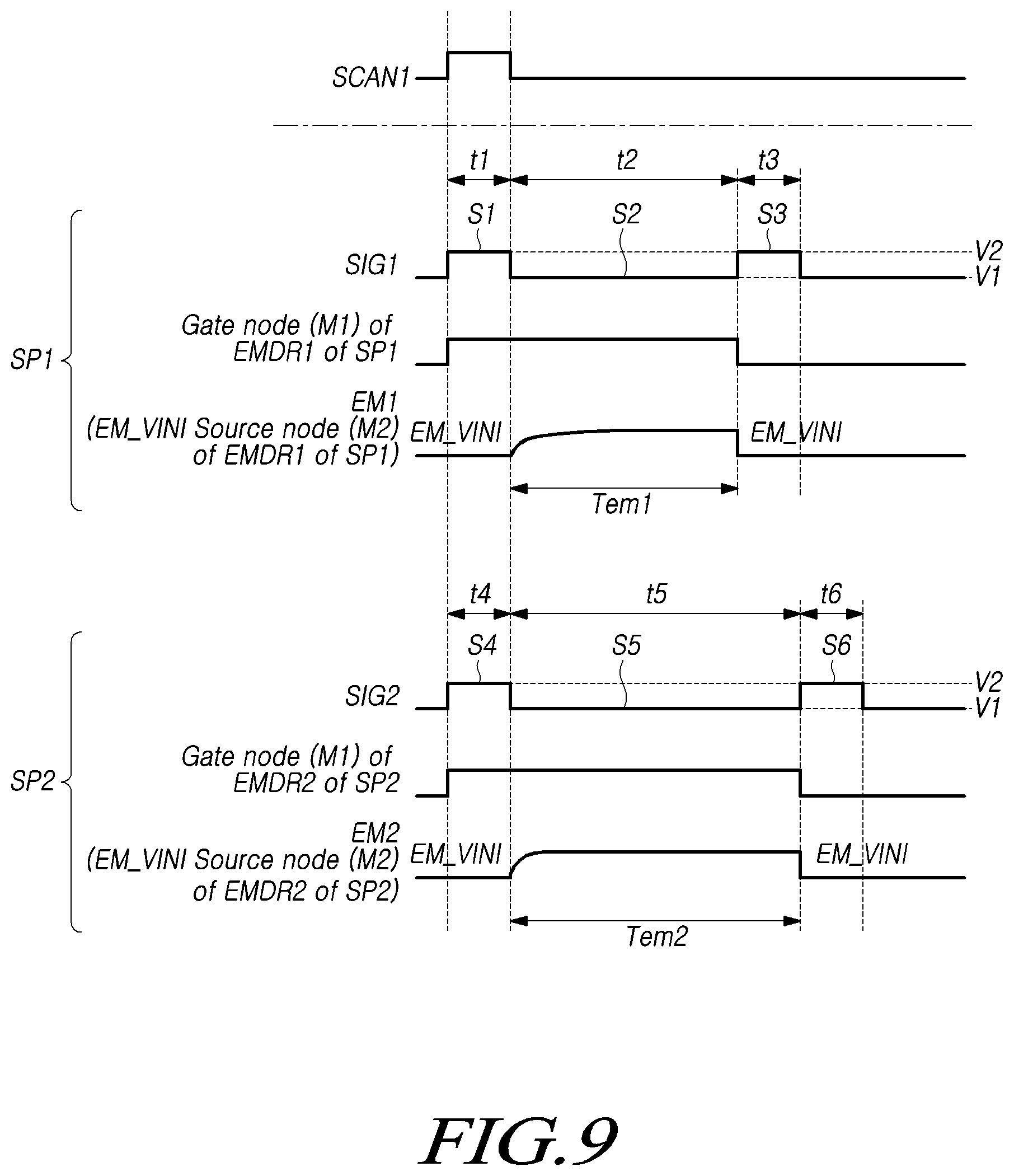 Patent US12315441 Figure 9 – Display device and display panel