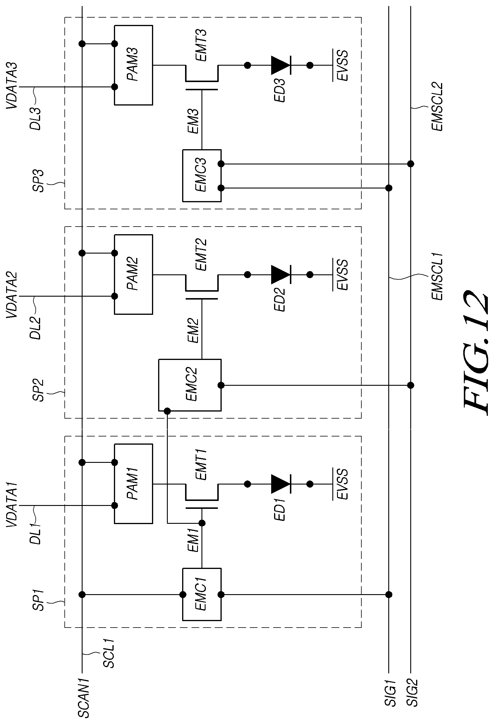 Patent US12315441 Figure 12 – Display device and display panel