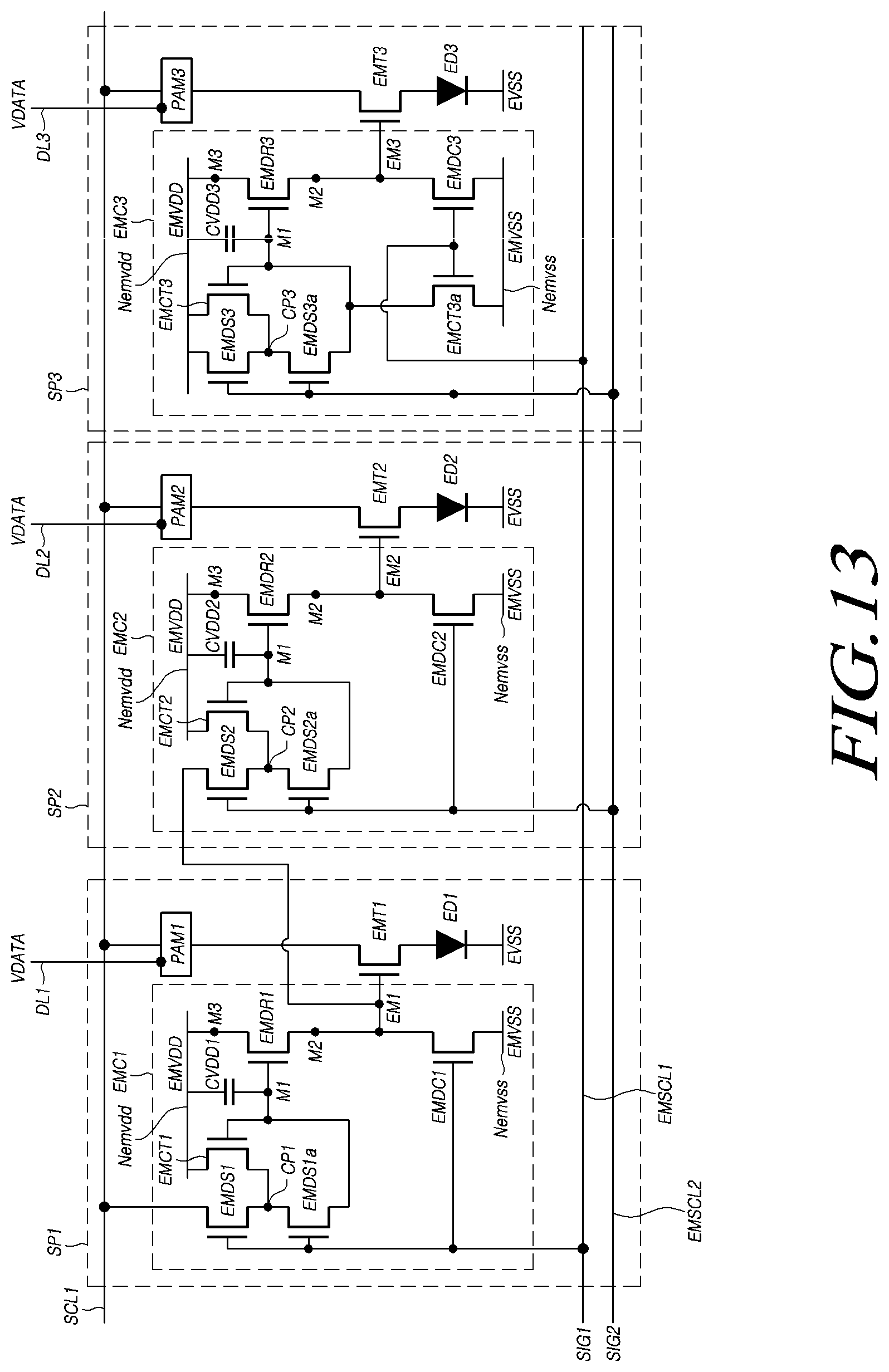 Patent US12315441 Figure 13 – Display device and display panel