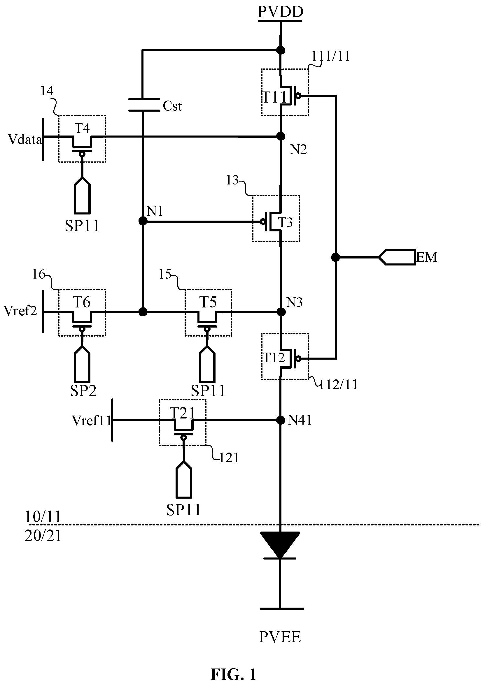 Patent US12315443 Figure 1 – Display panel, driving circuit and display device for ameliorating color cast phenomenon