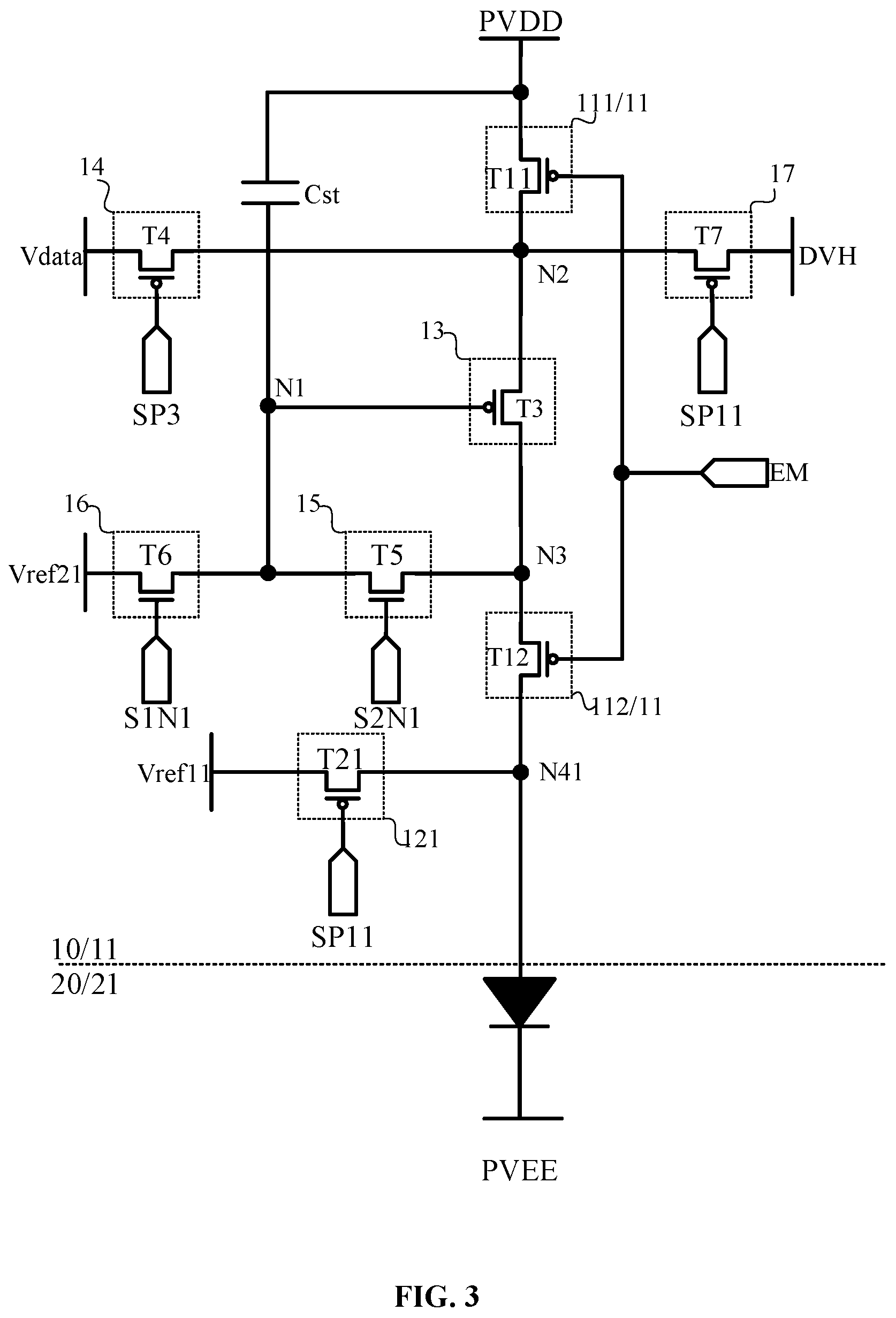 Patent US12315443 Figure 3 – Display panel, driving circuit and display device for ameliorating color cast phenomenon