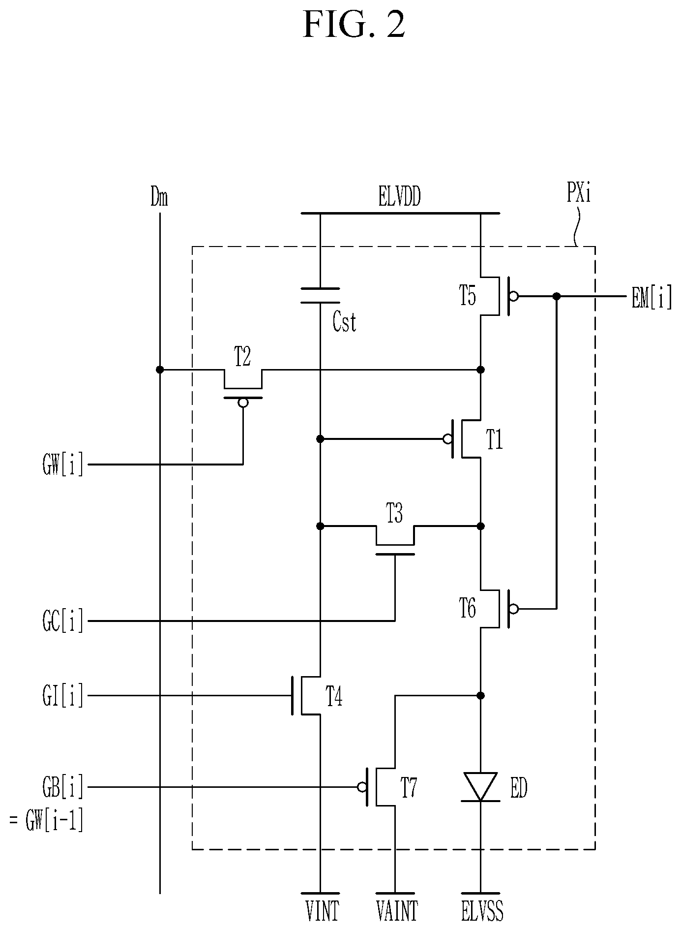 Patent US12315445 Figure 2 – Display device including a signal line connected to driving circuits of different columns