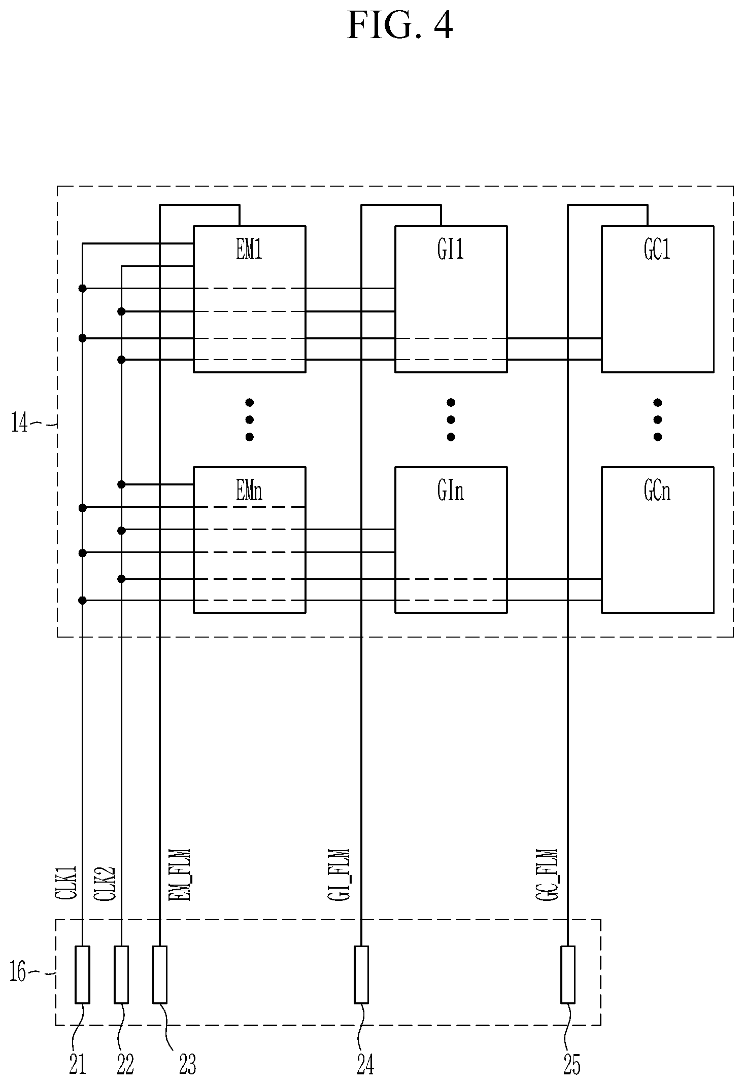 Patent US12315445 Figure 4 – Display device including a signal line connected to driving circuits of different columns
