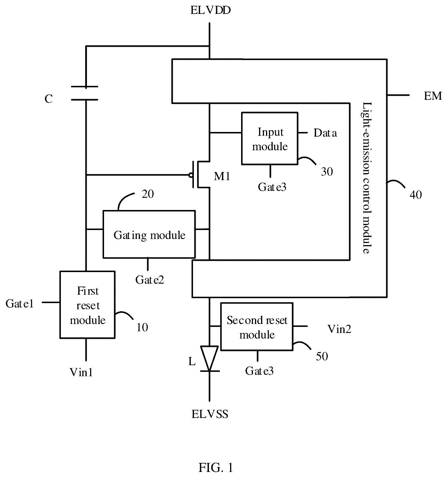 Patent US12315451 Figure 1 – Pixel circuit, method of driving pixel circuit, display panel, and display device