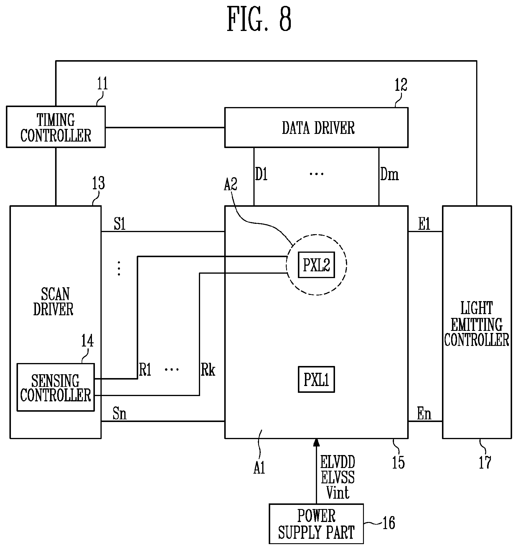 Patent US12315454 Figure 8 – Display device and operating method therefor