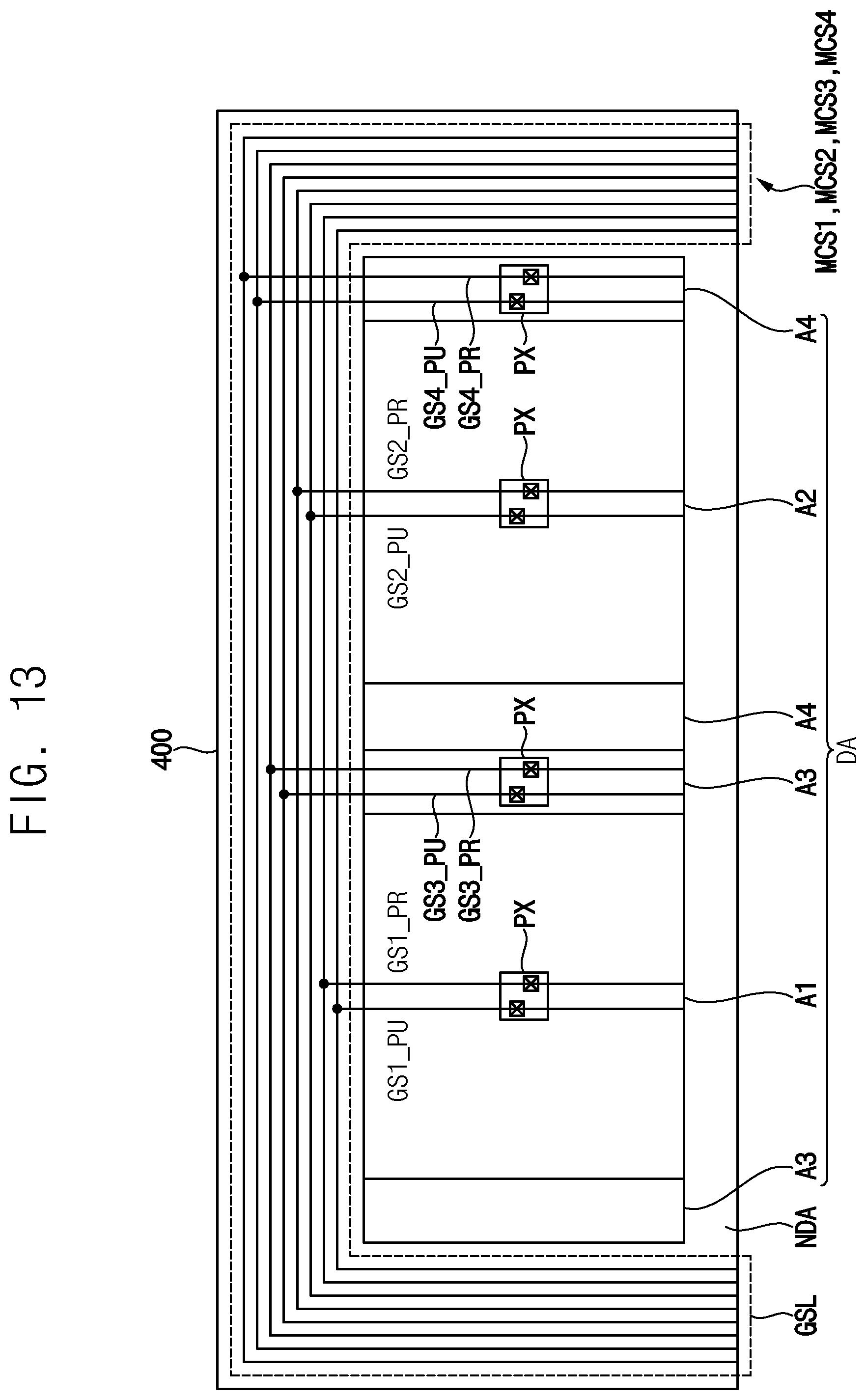 Patent US12315457 Figure 12 – Display device having a plurality of areas driven in a plurality of modes