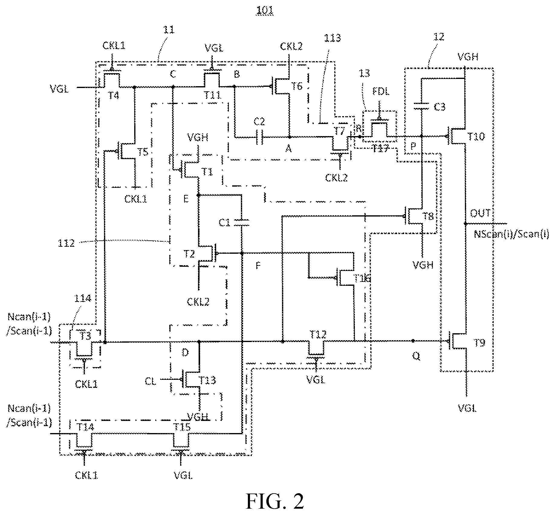 Patent US12315458 Figure 2 – Gate drivings module and display panels