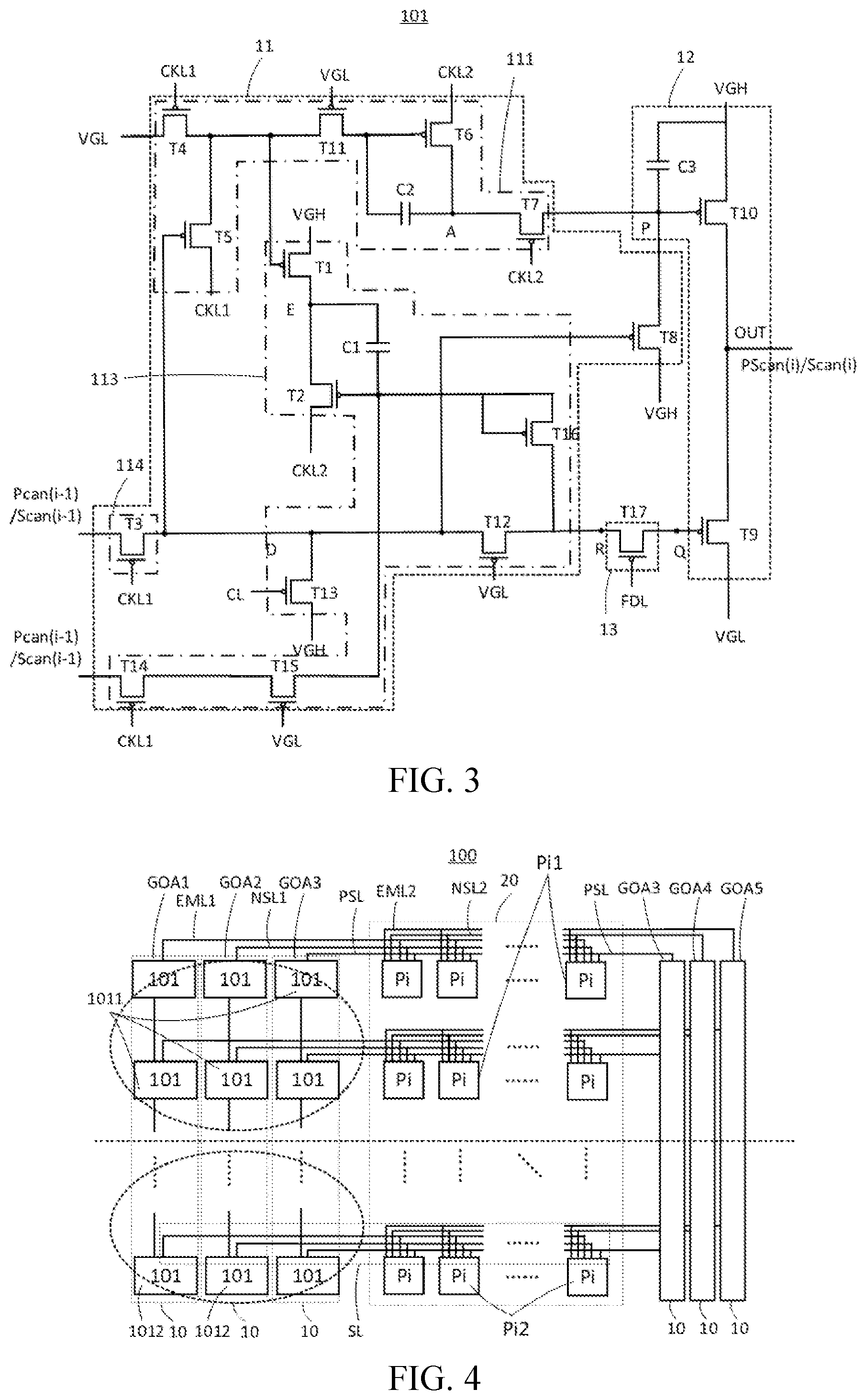 Patent US12315458 Figure 3 – Gate drivings module and display panels