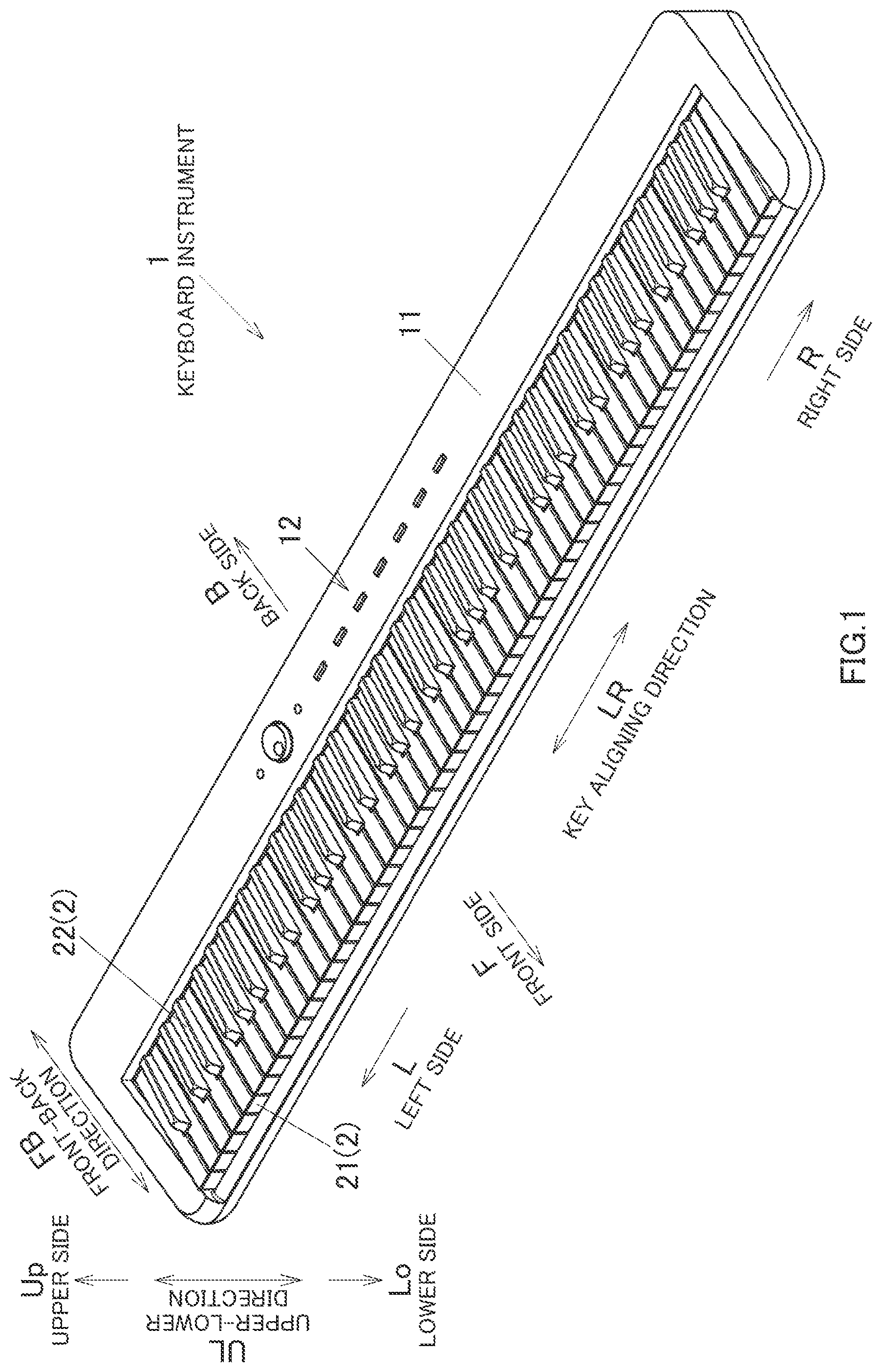 Patent US12315474 — Keyboard instrument — Figure 1