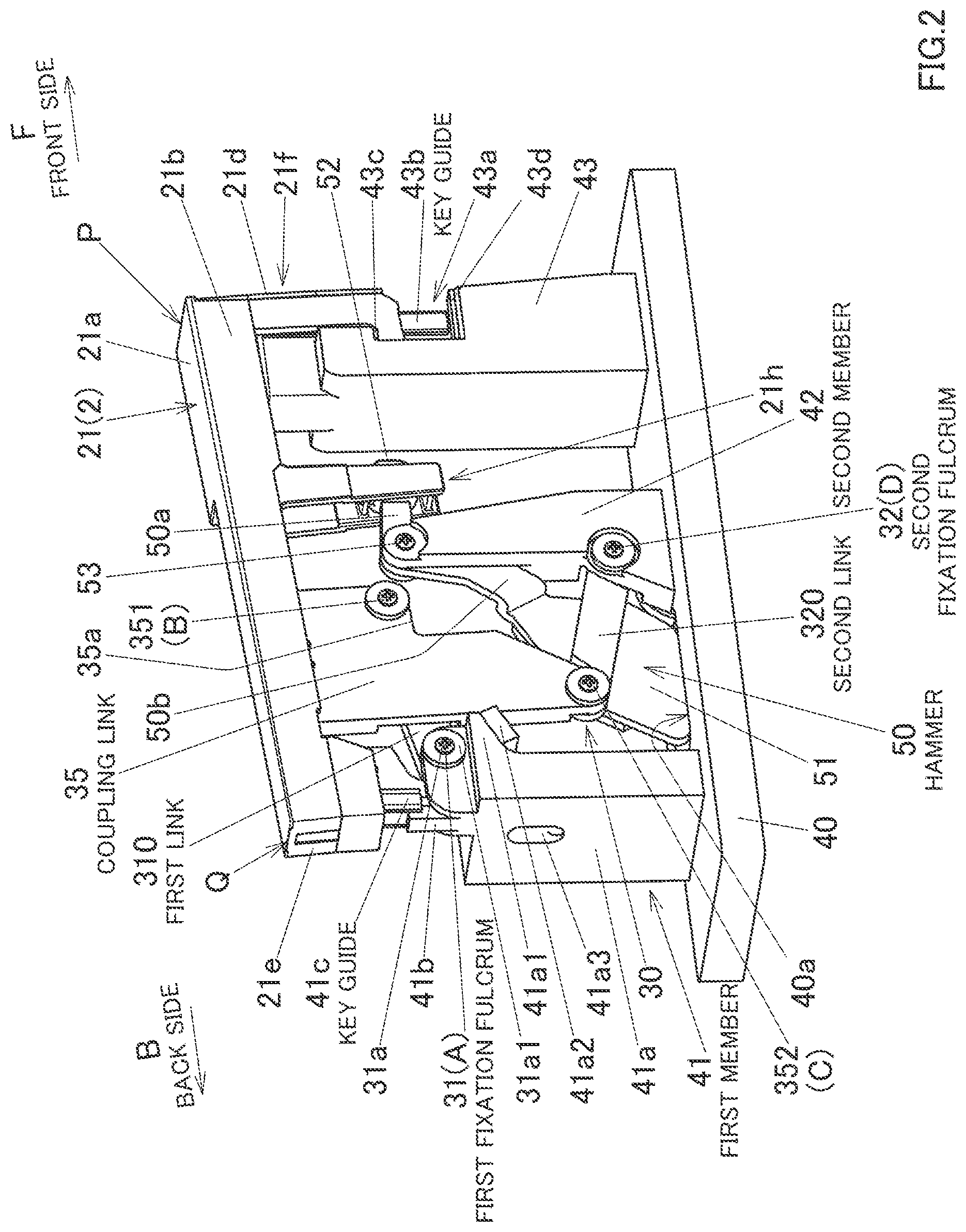 Patent US12315474 Figure 2 – Keyboard instrument
