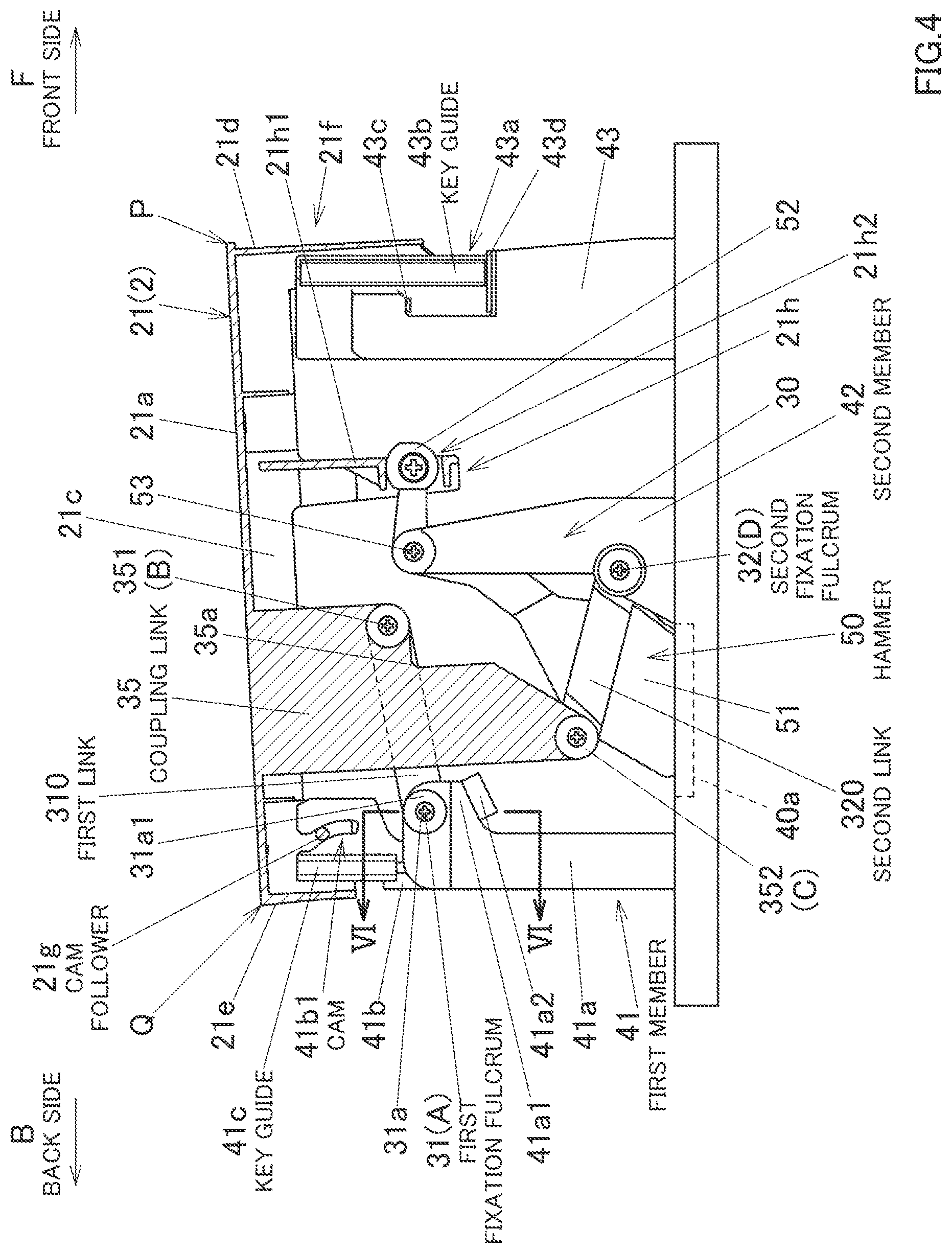 Patent US12315474 Figure 4 – Keyboard instrument