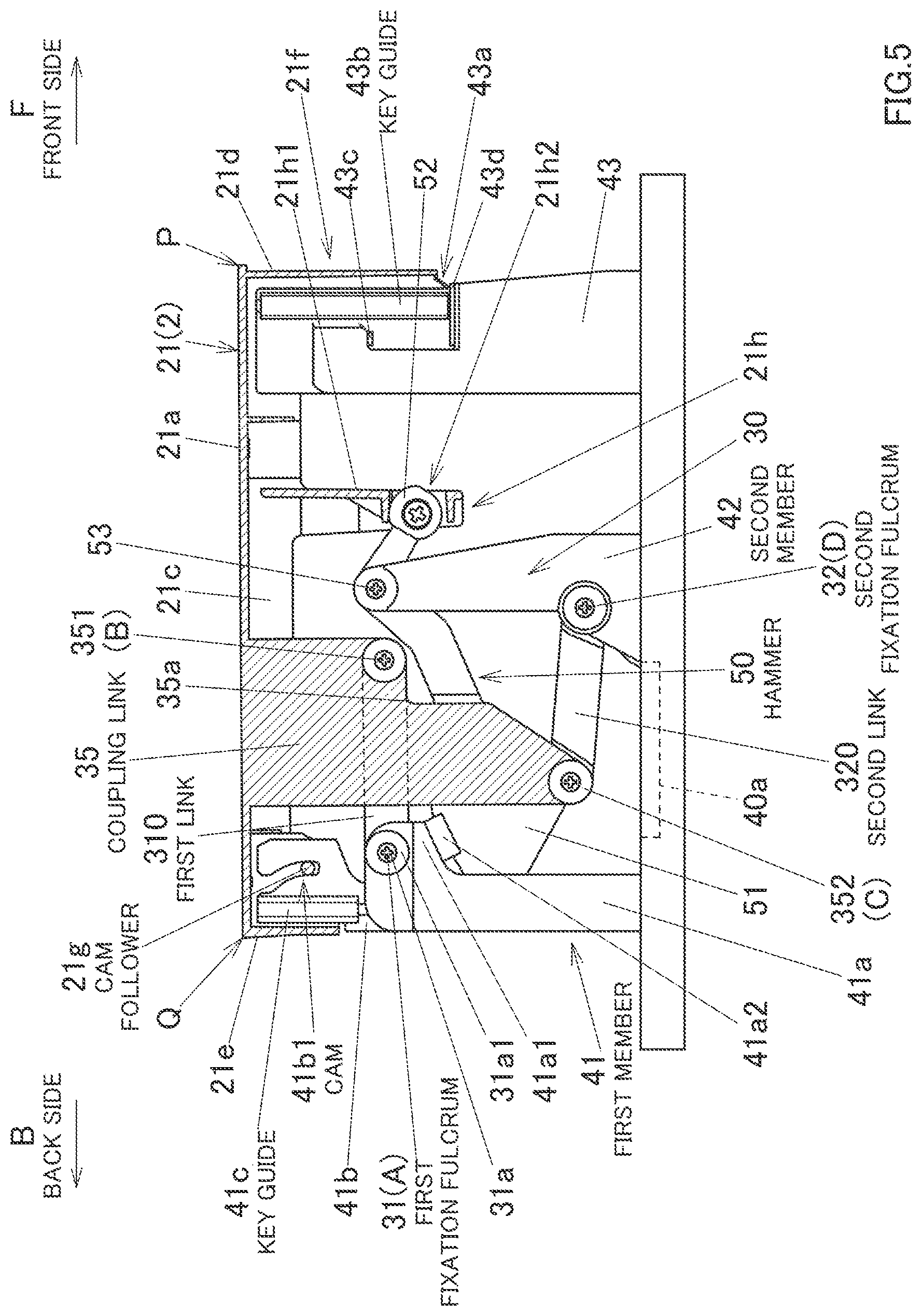 Patent US12315474 Figure 5 – Keyboard instrument