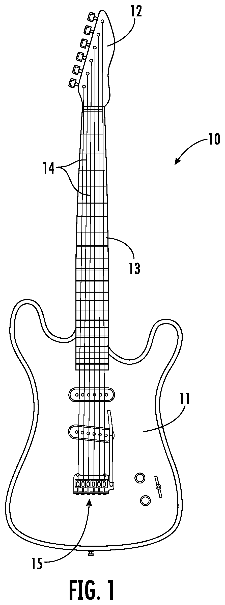 Patent US12315477 Figure 1 – String tool for replacing strings on instruments and method of using