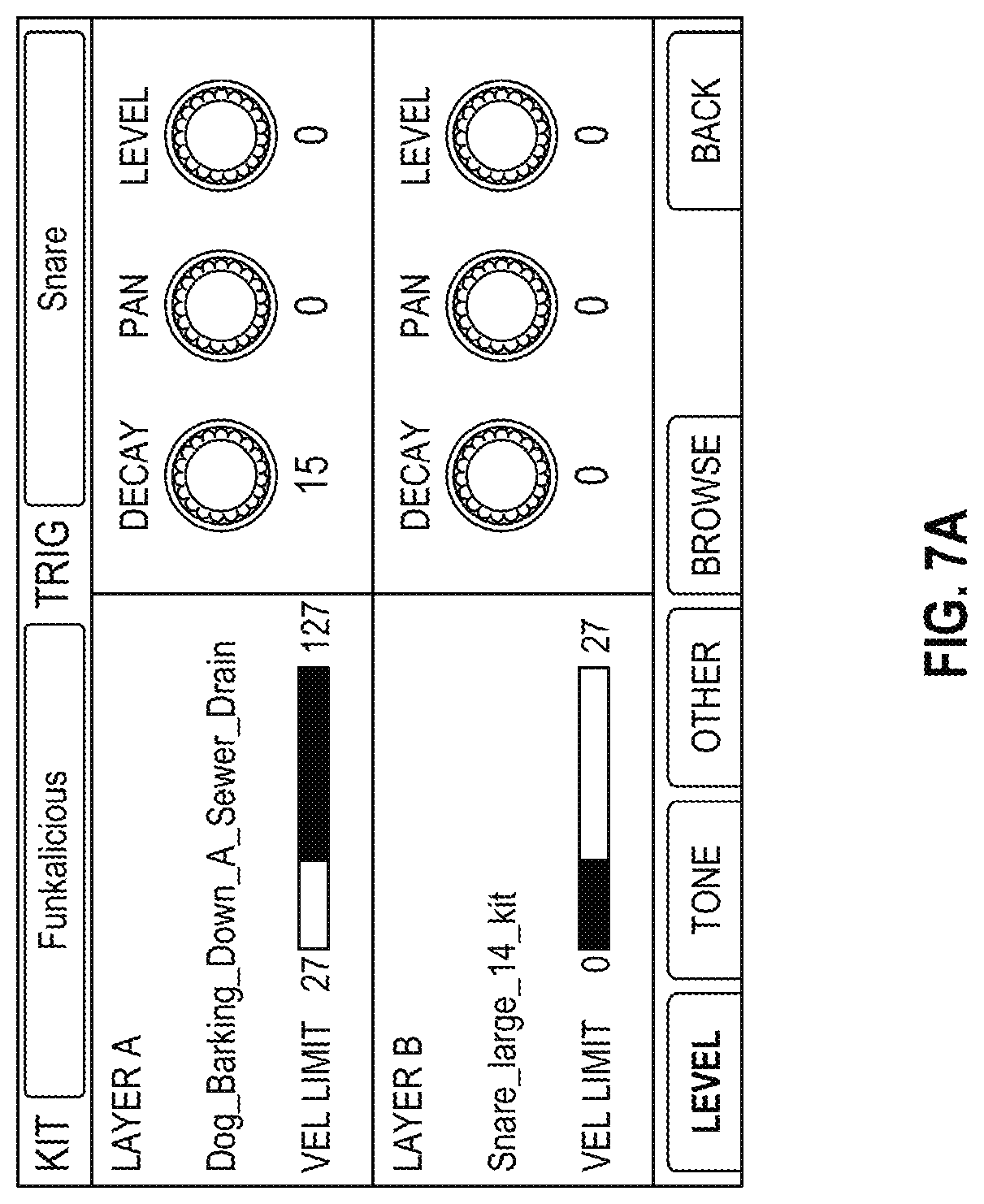Patent US12315479 Figure 7 – Systems and methods for generating a graphical representation of a strike velocity of an electronic drum pad