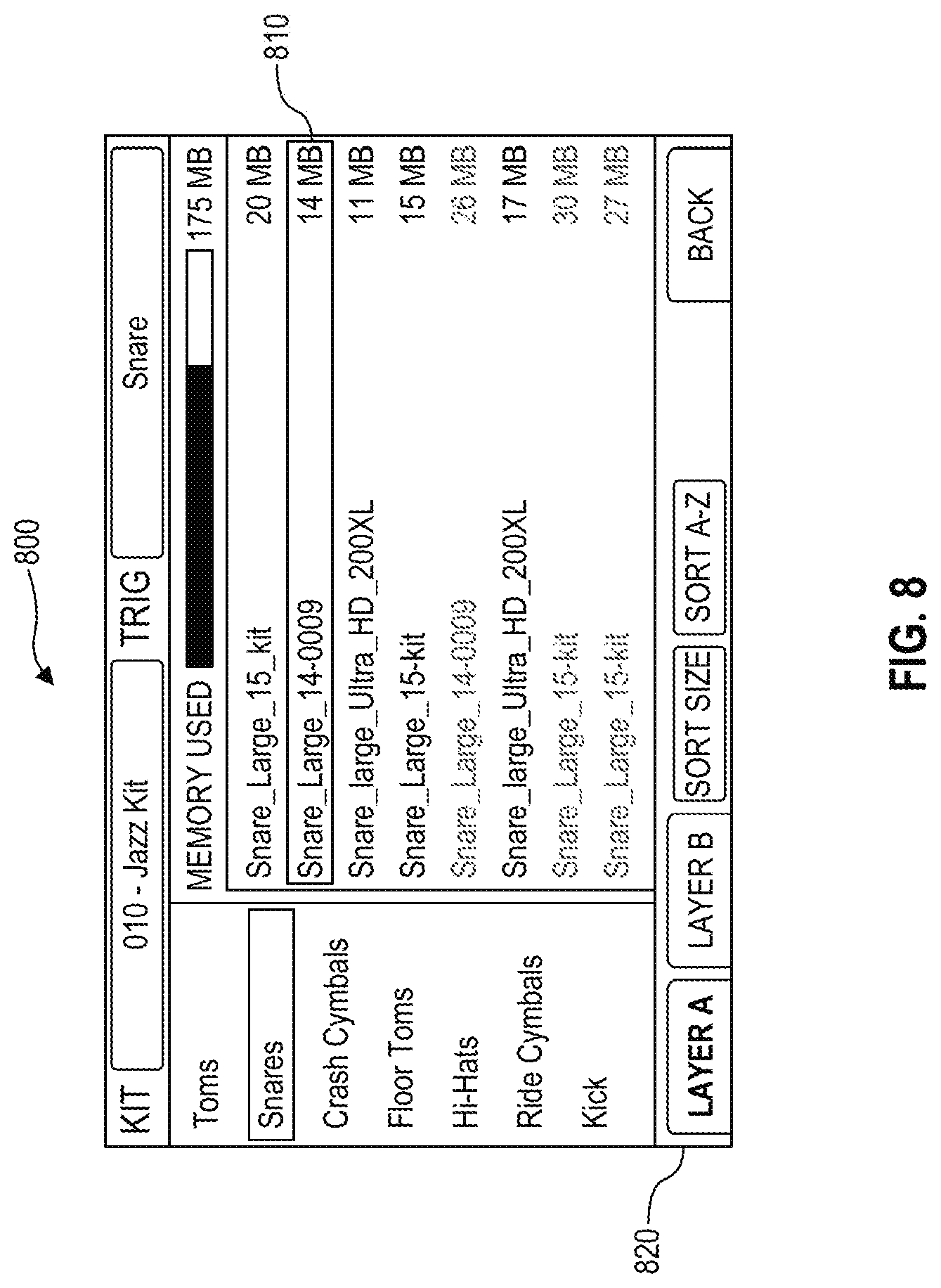 Patent US12315479 Figure 10 – Systems and methods for generating a graphical representation of a strike velocity of an electronic drum pad